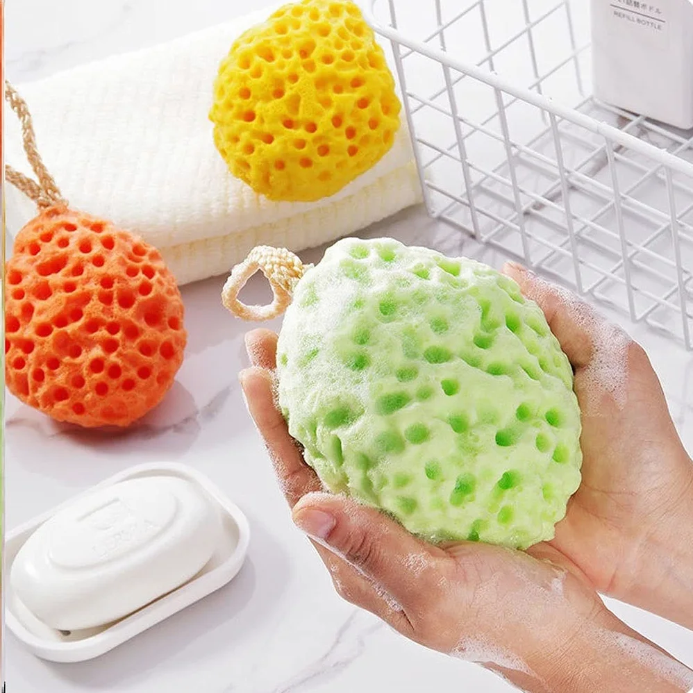 Ręcznik złuszczający Złuszczająca gąbka pod prysznic Loofahs Gąbki pod prysznic Miękka gąbka do ciała dla dorosłych Gąbka do kąpieli dla dzieci Gąbka do szorowania (2/3/4 paczki) Rękawiczki