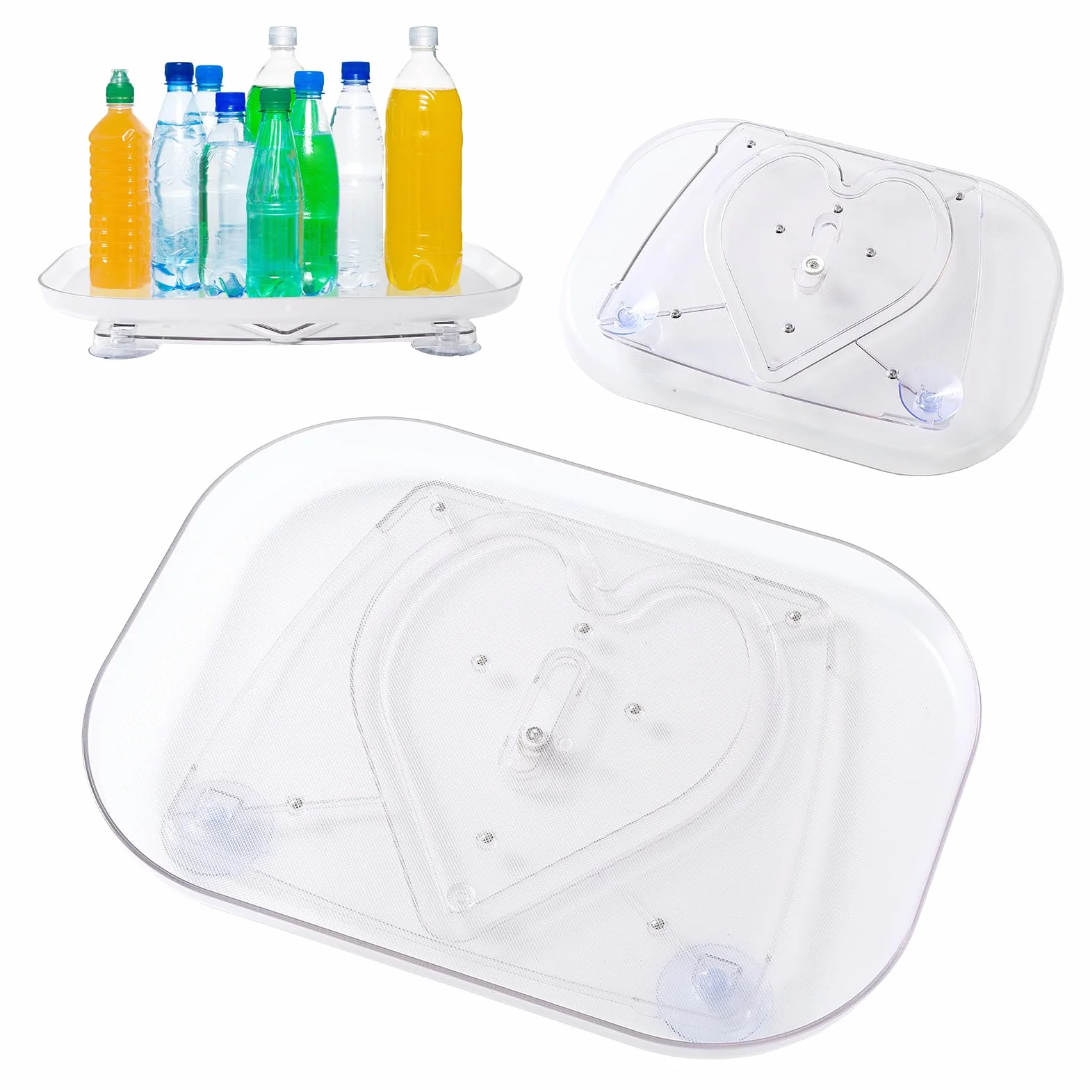 Lazy Susan obrotowy organizer na lodówkę 39 cm ABS talerz obrotowy