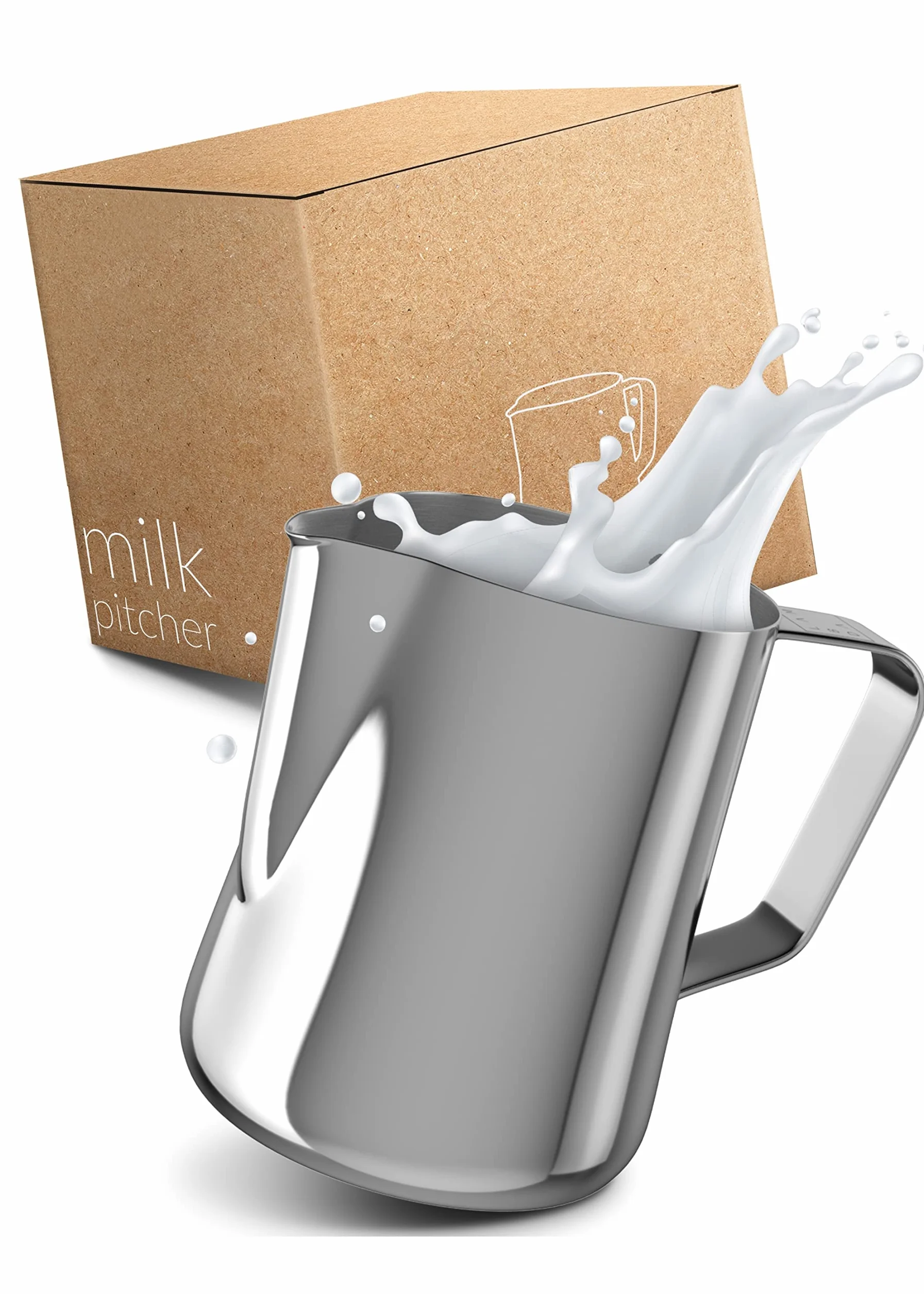 Lambda Coffee Barista dzbanek do espresso ze stali nierdzewnej 150 ml srebrny