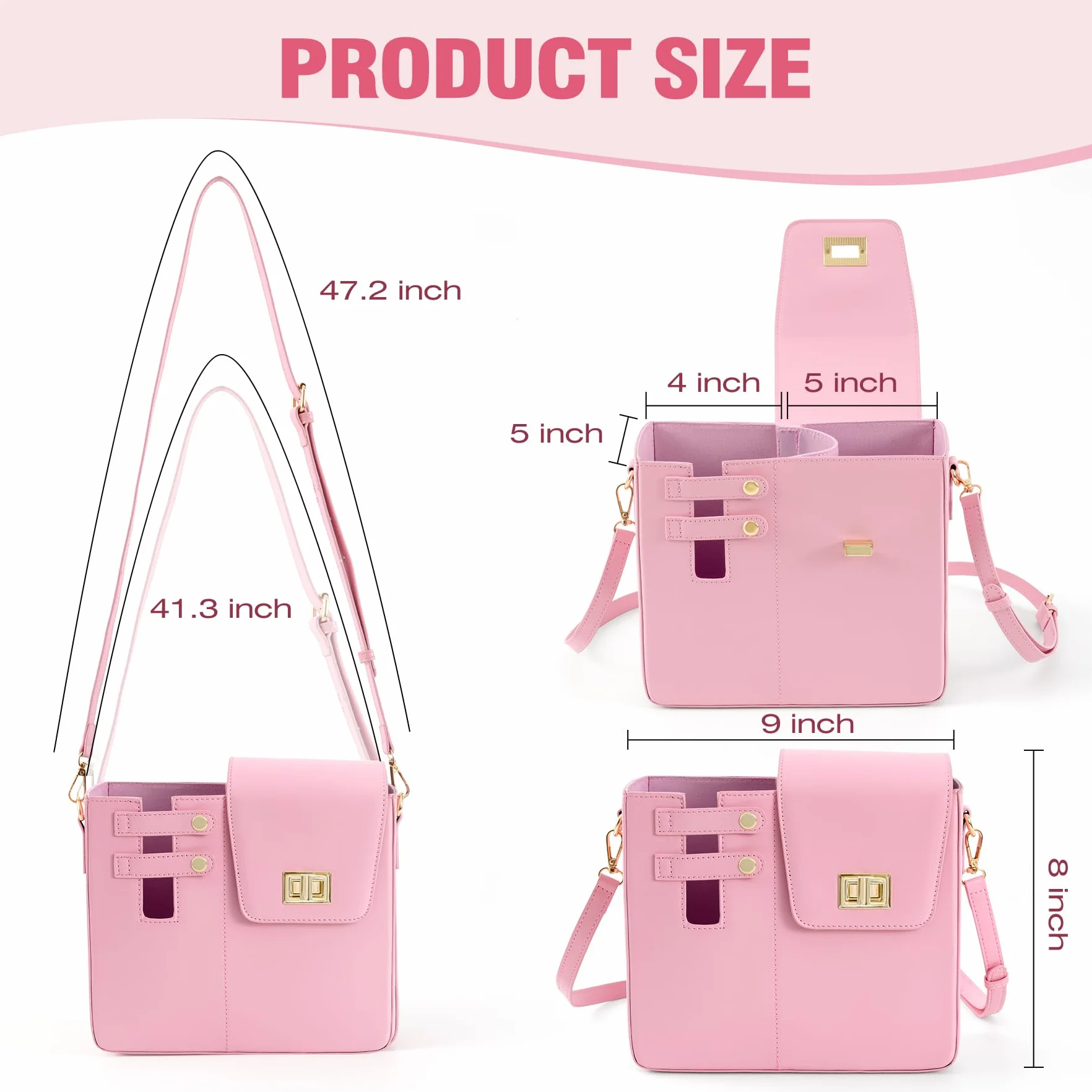 Stanley Cup torba z kieszenią i regulowanym paskiem na ramię Crossbody Bag