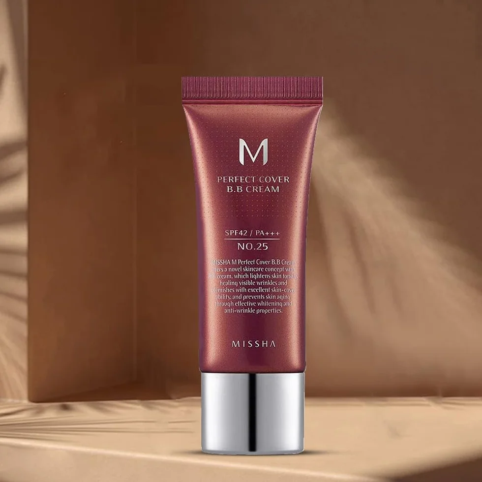 Missha M Perfect Cover krem do twarzy SPF42/Pa+++No. 25/ciepły beżowy, 20 ml, (1 opakowanie)