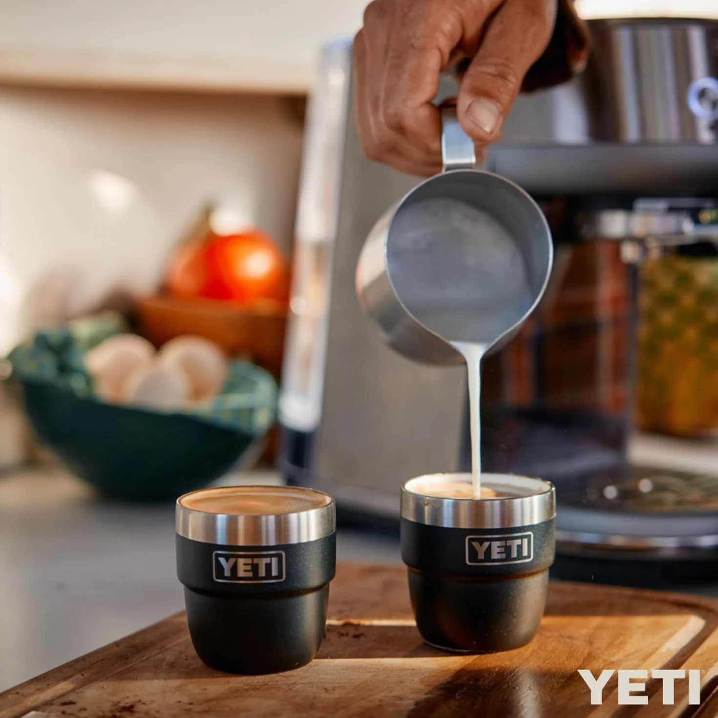 YETI Rambler Espresso Cup 2 Pack 4 oz Vacuum Insulated Stainless Steel Stackable Rescue Red