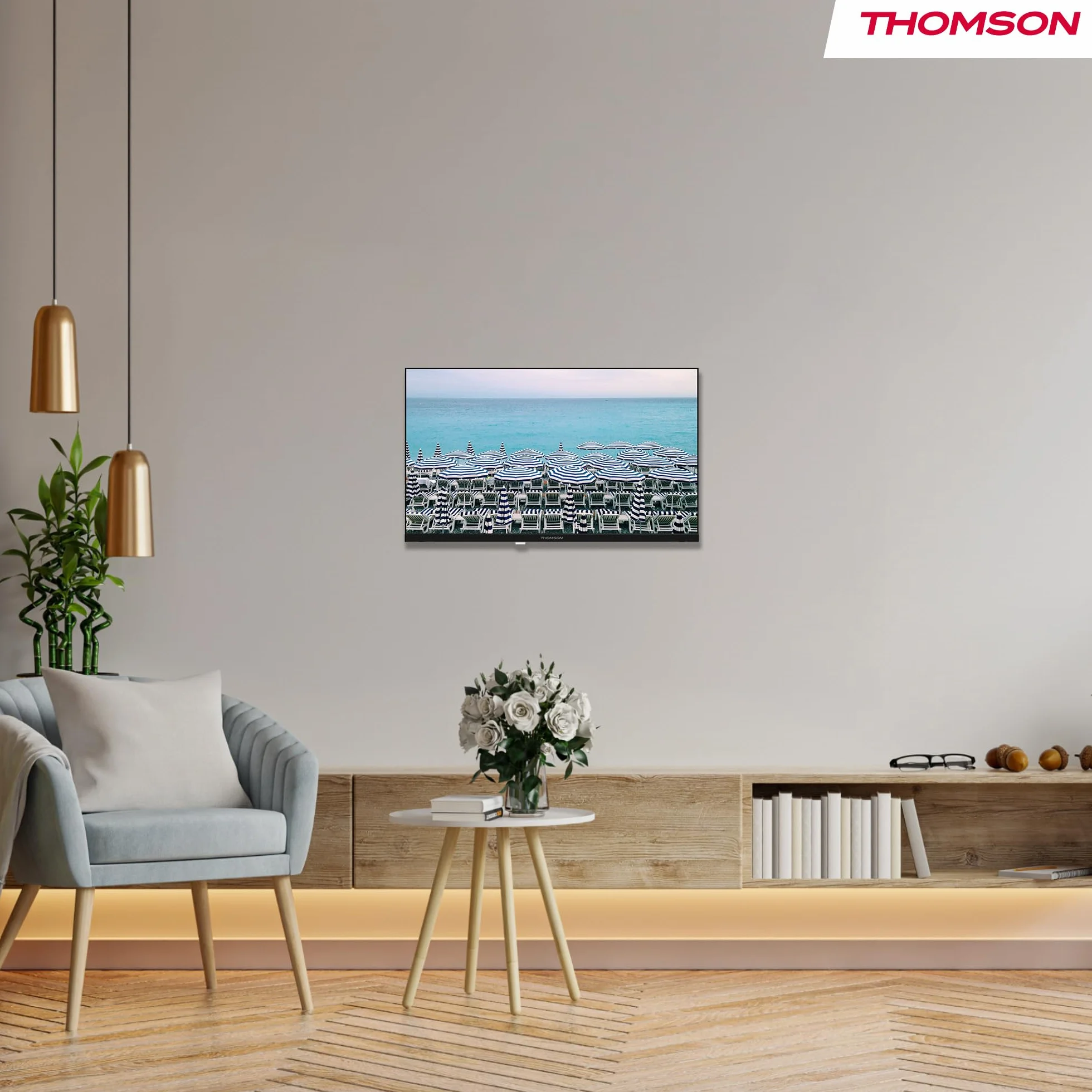 Thomson Telewizor 32 Cale (81 cm) HD Easy TV, Telewizor LED (Non-Smart), Potrójny Tuner (DVB-T/T2/C/S/S2), Dolby Audio, Tryb Hotelowy, Odtwarzacz Multimedialny, Podświetlany Pilot, 3x HDMI - 32HD2S13