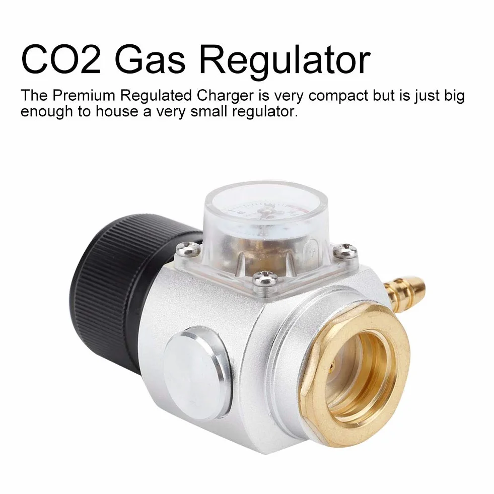 Regulator gazu CO2 Mini T21 4 wskaźnik ciśnienia 0-90 PSI