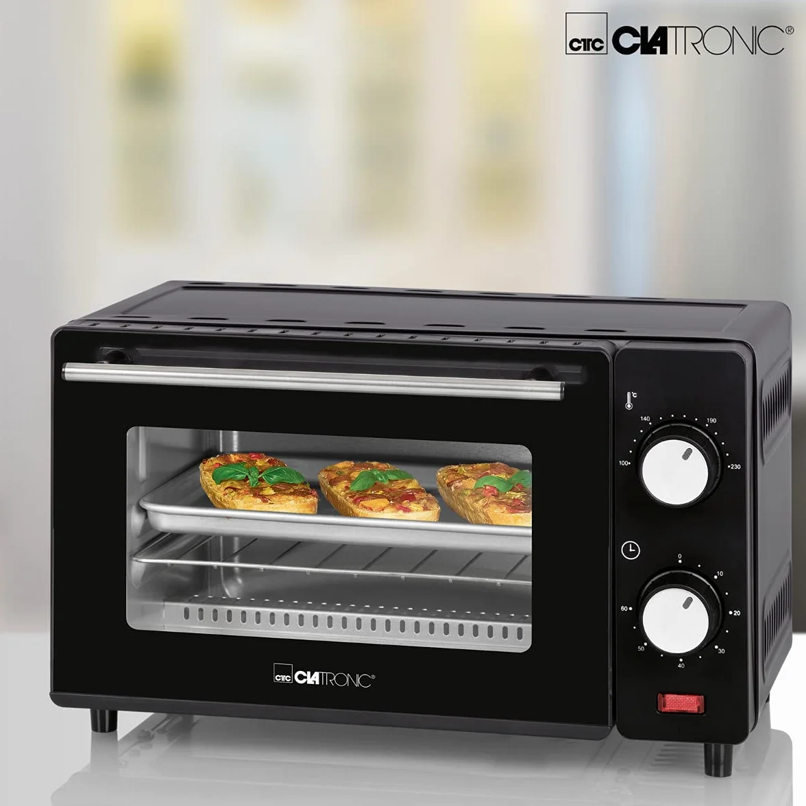 Clatronic MB 3746 mini piekarnik 8 l timer 60 minut czarny