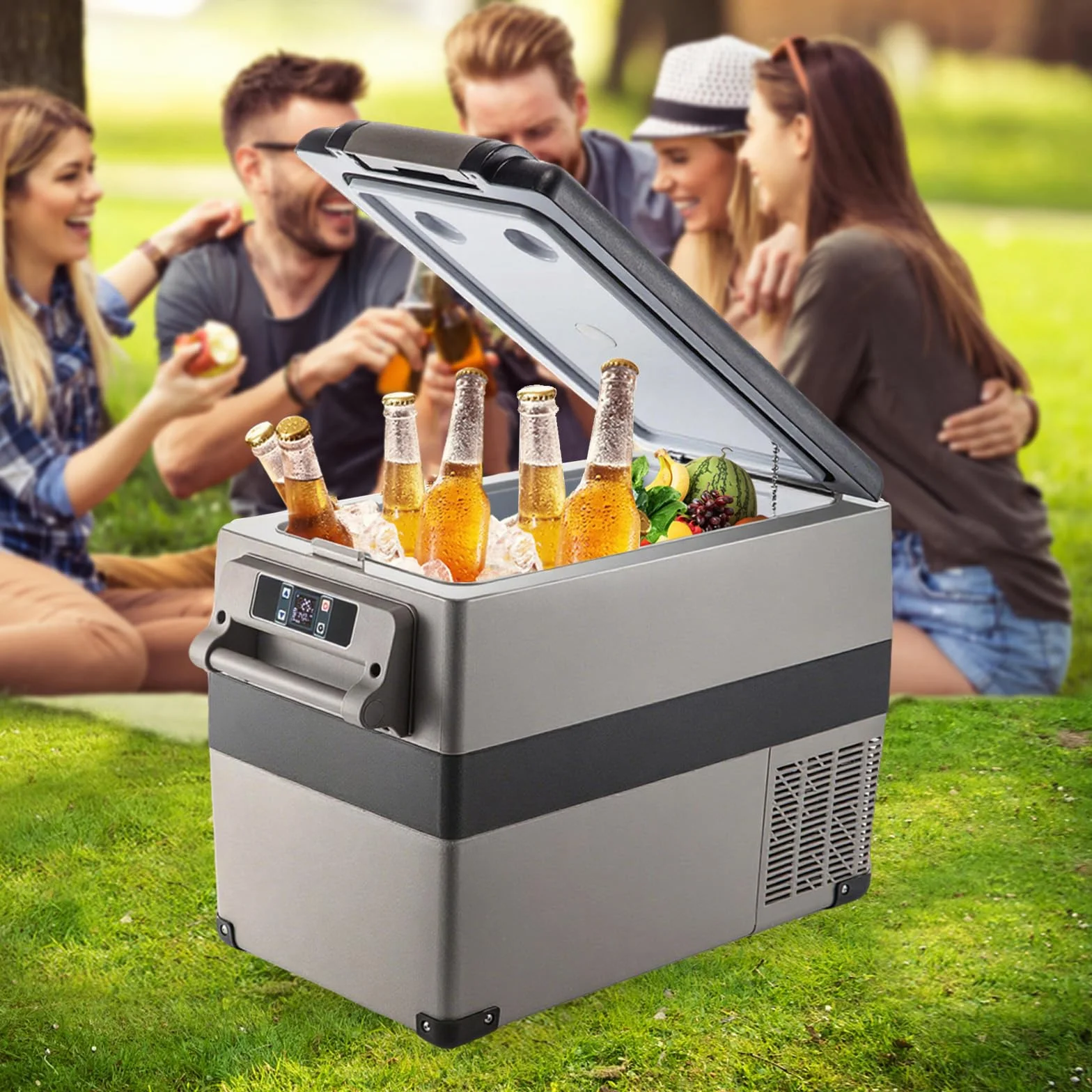 VEVOR Przenośna lodówka kompresyjna 45 l 693 x 345 x 456 mm 60 W