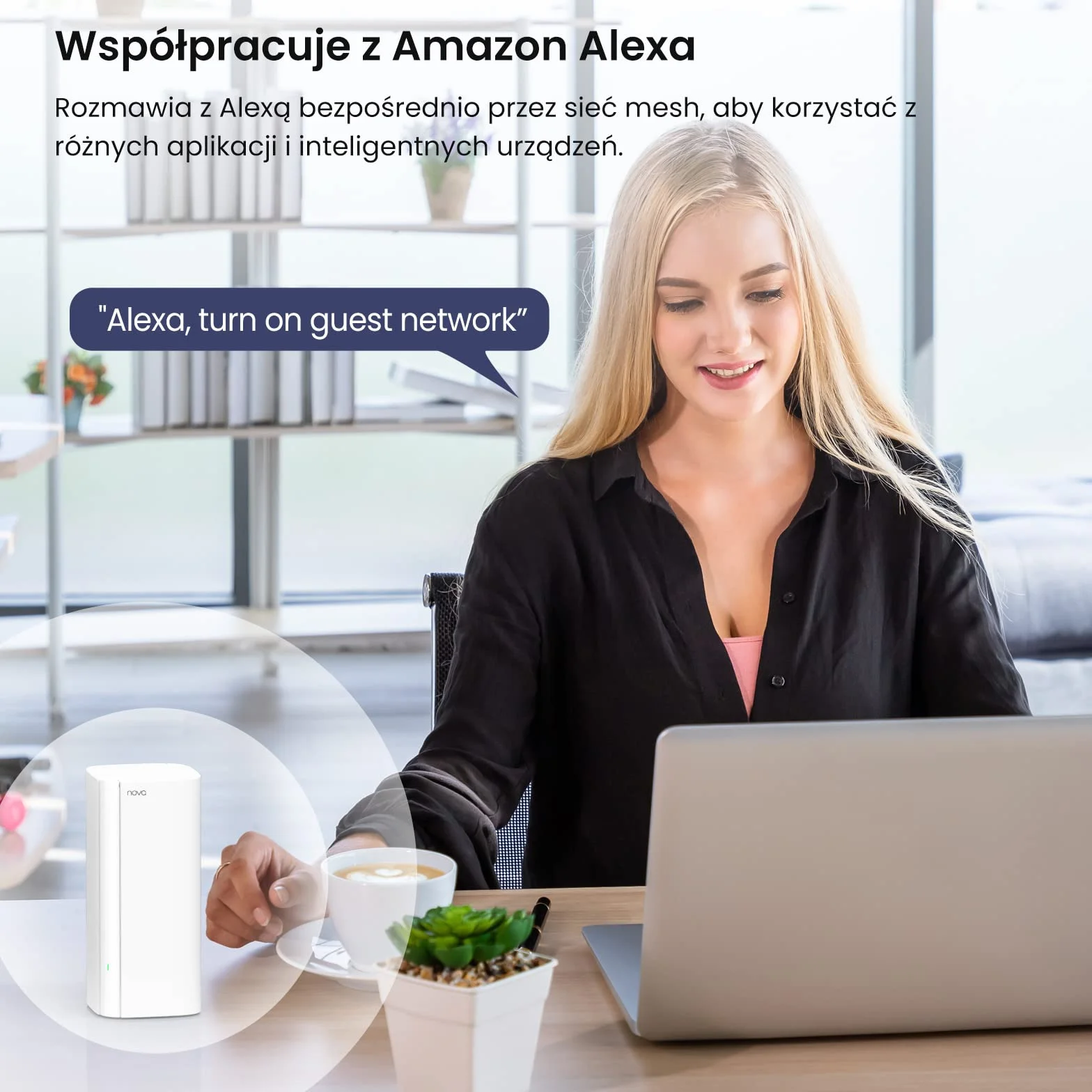 Tenda Nova MX12 Mesh WLAN System – AX3000 Wi-Fi 6 Dualband Mesh Set – zalecany do domów z 1-2 sypialniami – 6 x port Gigabit – zastępuje router i repeater – sterowanie za pomocą aplikacji – WPA3, 2