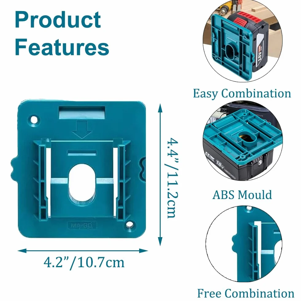 Uchwyt baterii do Makita 18 V uchwyty na baterie uchwyt dokujący pasuje do BL1860 BL1850 BL1840 BL1830
