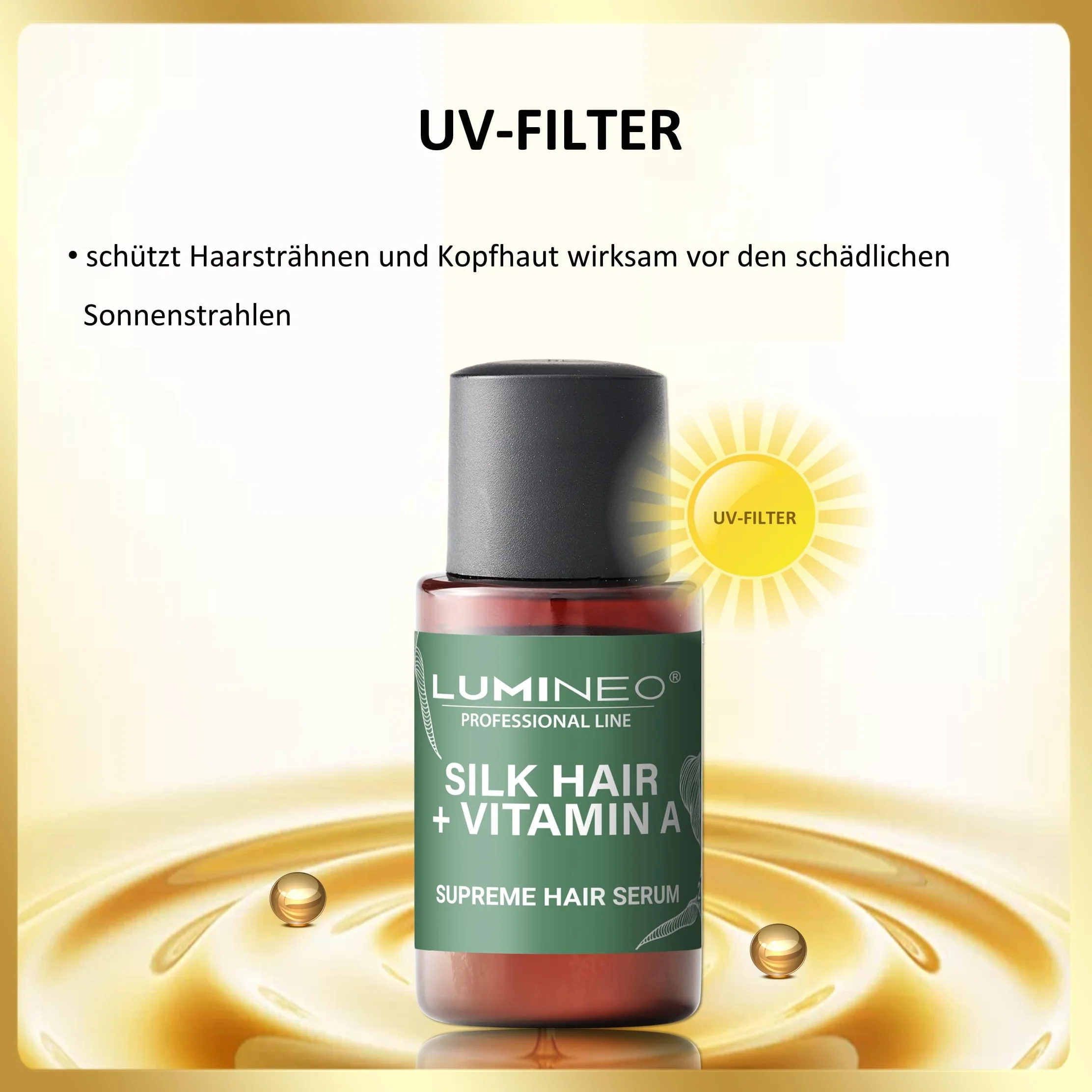 Lumineo Serum do włosów – optymalne do suszarek Lumineo z dyfuzorem serum (Olejek do włosów z jedwabiu)