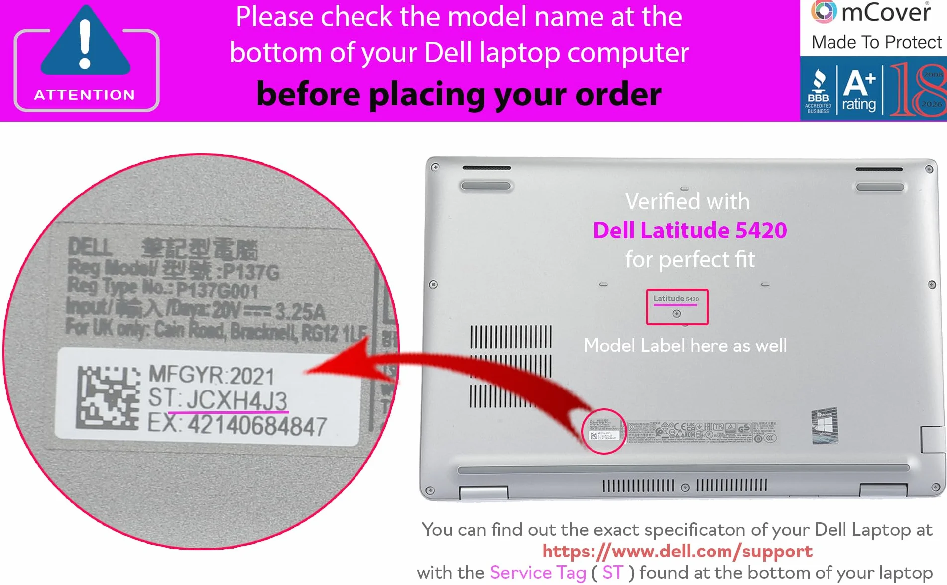 mCover Etui ochronne kompatybilne z notebookiem Windows 2021~2022 14" Dell Latitude 5420 5421 5430 5431 Windows Notebook Computer (nie pasuje do innych modeli Dell), niebieskie