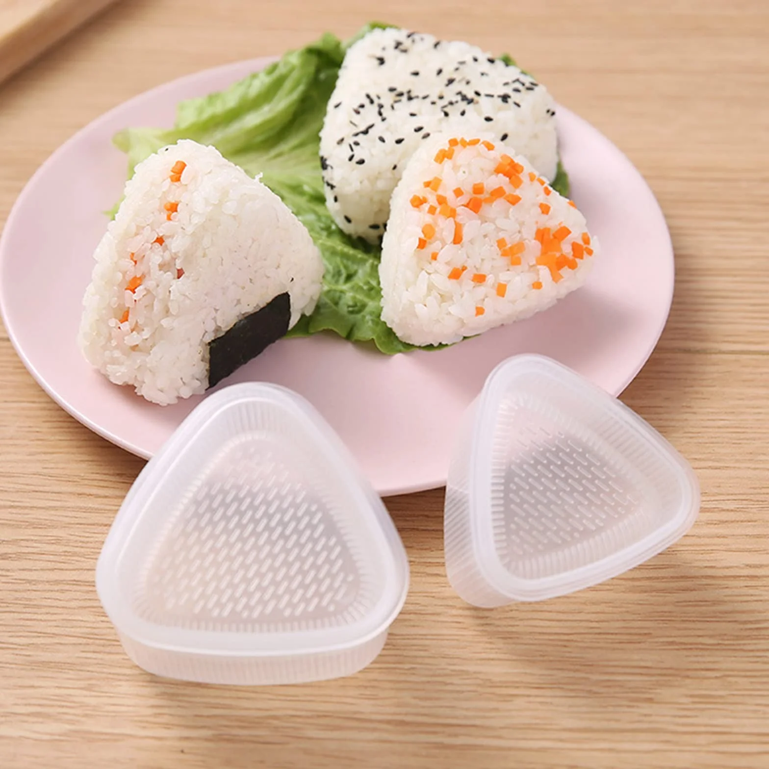 4 sztuki foremek do Onigiri trójkątna forma Onigiri Sushimaker może być używana do produkcji kulek ryżowych Sushi