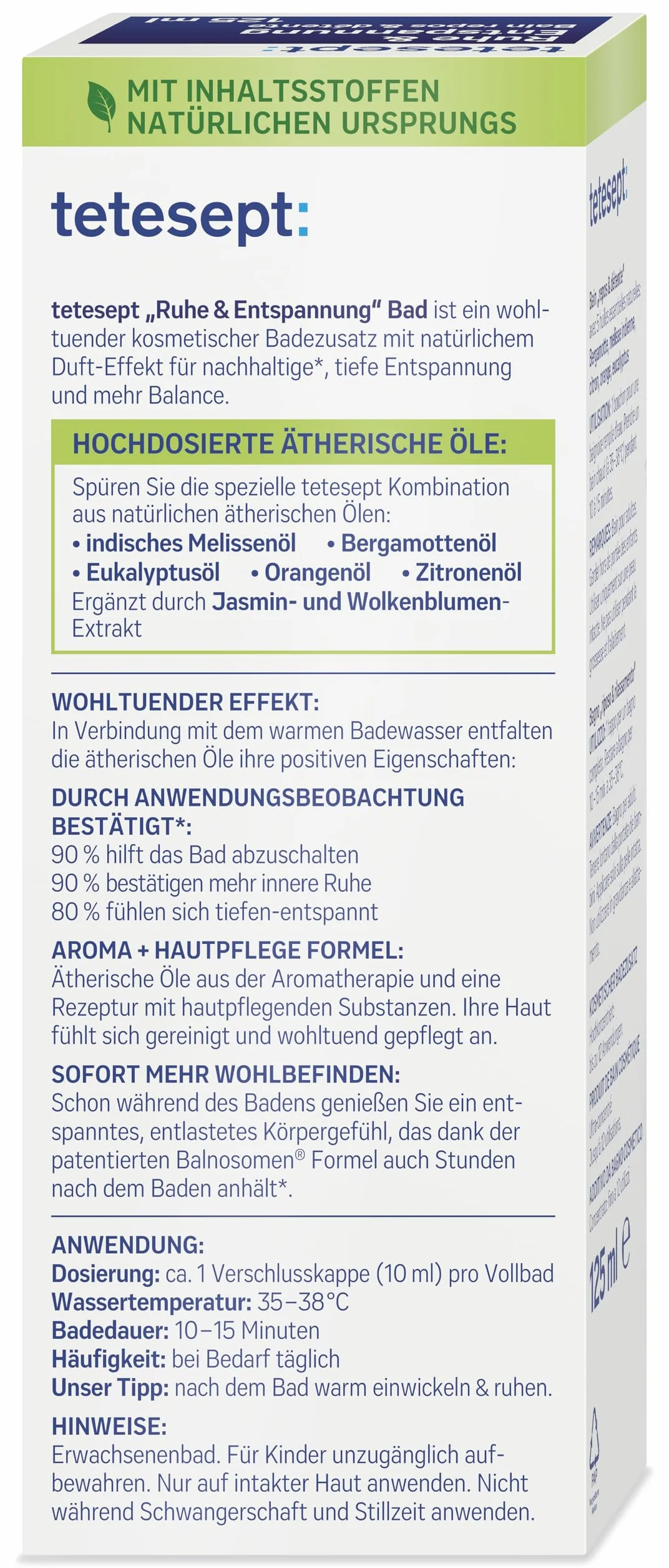 tetesept Spokojna kąpiel z olejkami eterycznymi dodatek do kąpieli 1 x