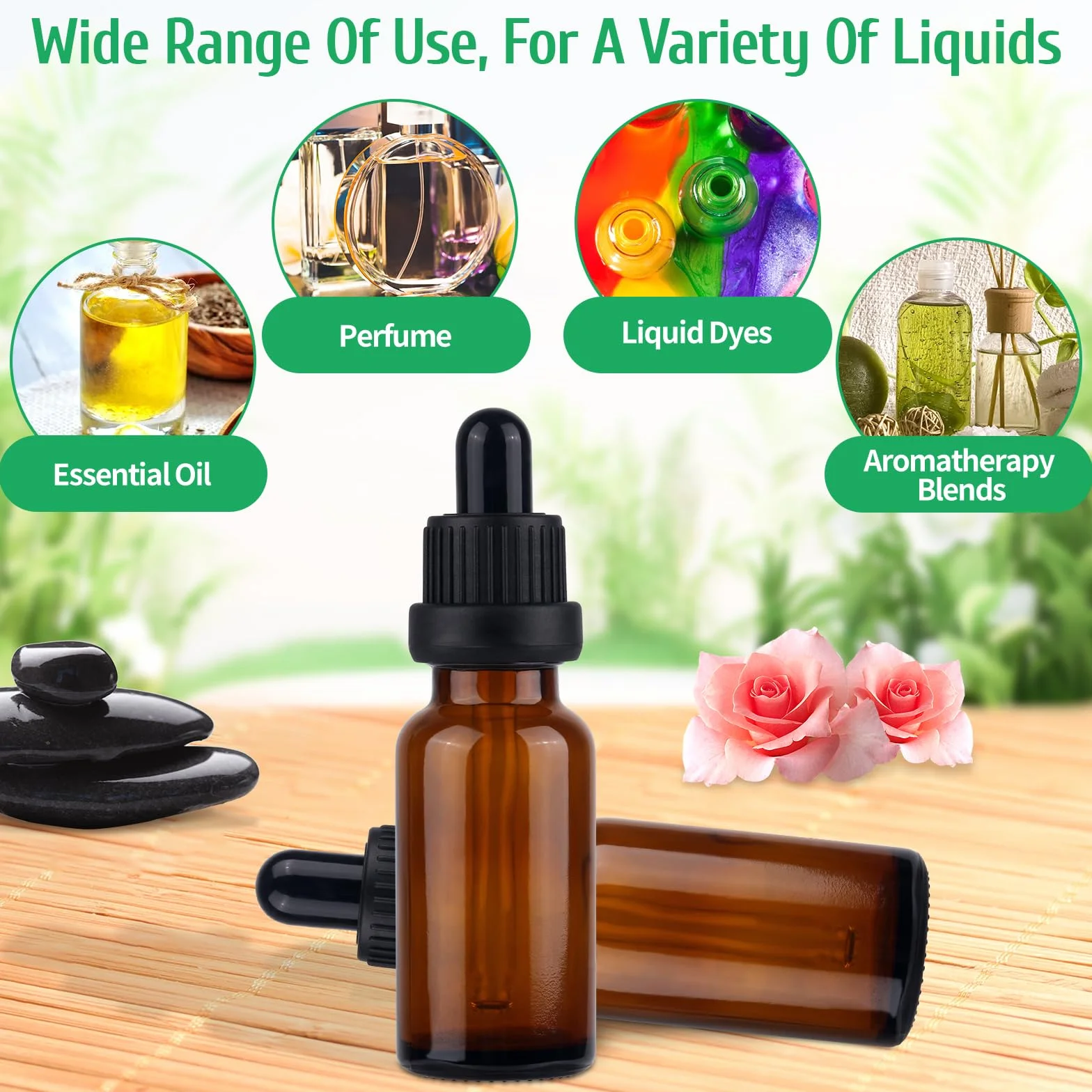 10 sztuk z pipetą 20 ml, brązowe butelki, kroplomierz 20 ml, apteczna butelka z kroplomierzem, pipeta do olejków eterycznych, perfumy, roztwory