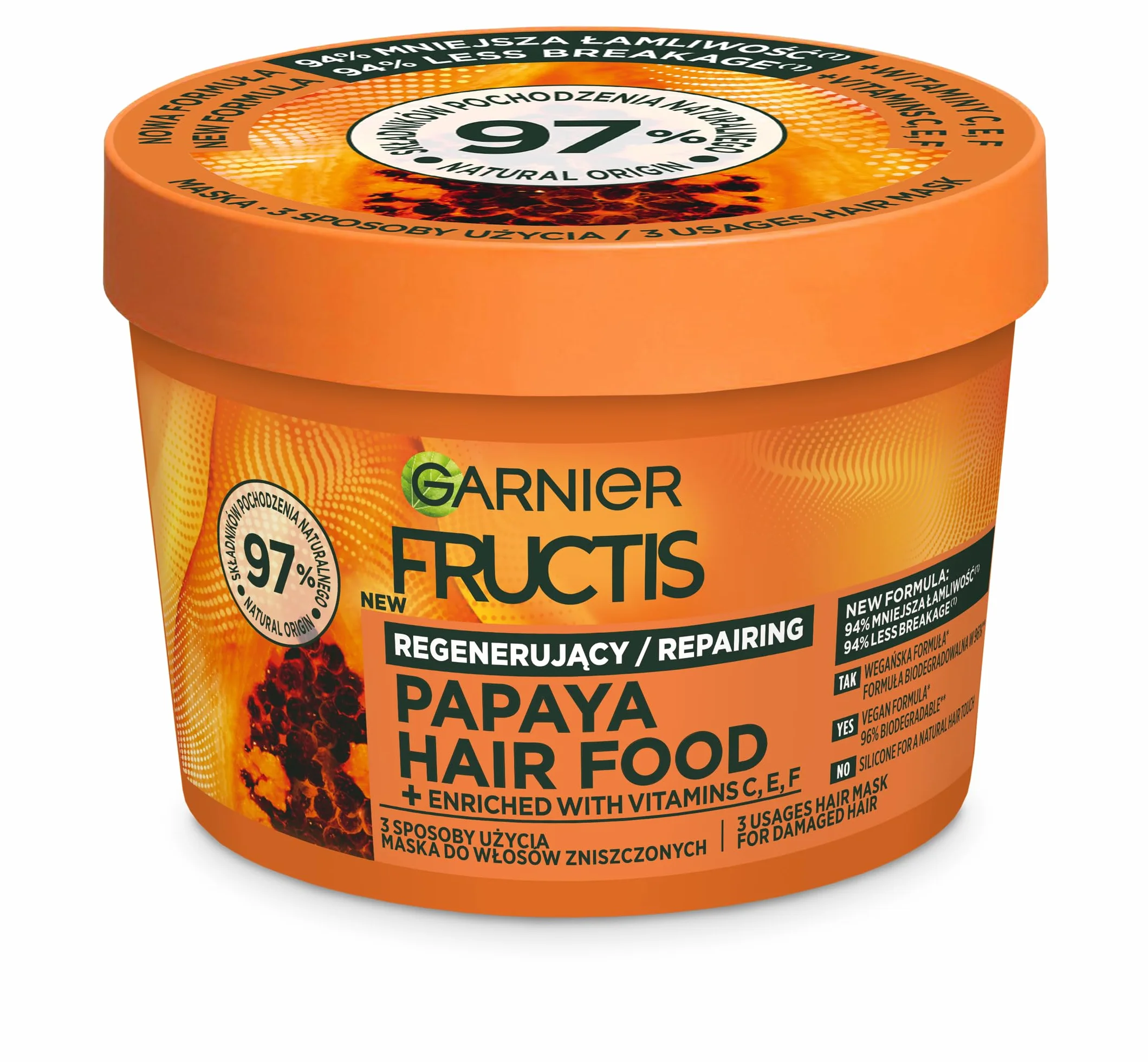Garnier Fructis Hair Food Papaya Maska do włosów zniszczonych 400 ml