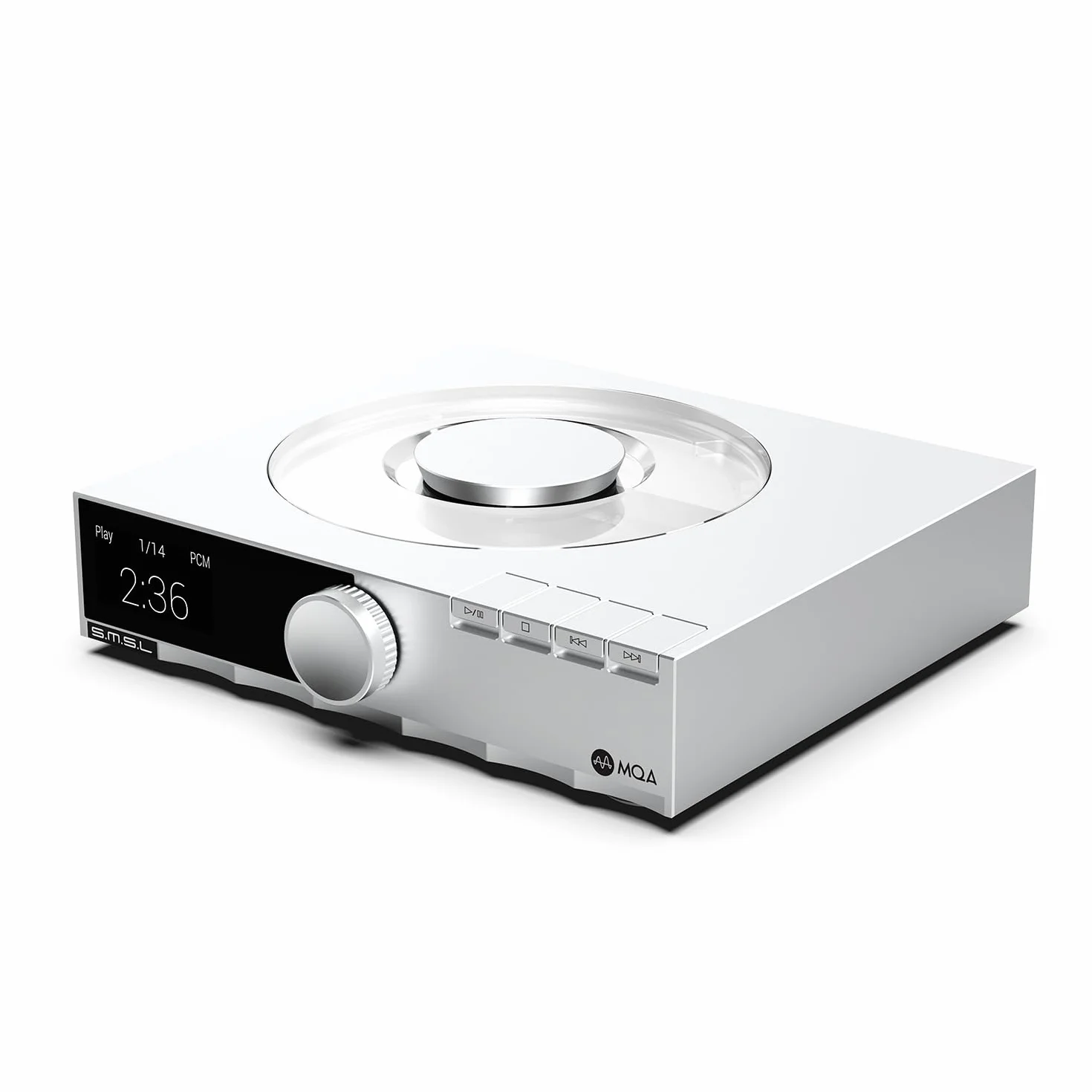 S.M.S.L PL200T MQA-Odtwarzacz CD Zegar Wejście HiFi Bezstratne Odtwarzanie Odtwarzanie Mod Transport (srebrny)