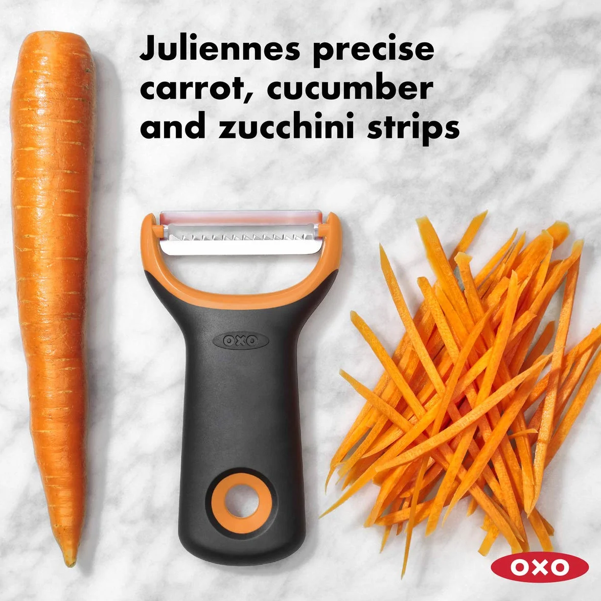 Oxo Good Grips Julienne Prep Obieraczka, Czarny/Pomarańczowy, S