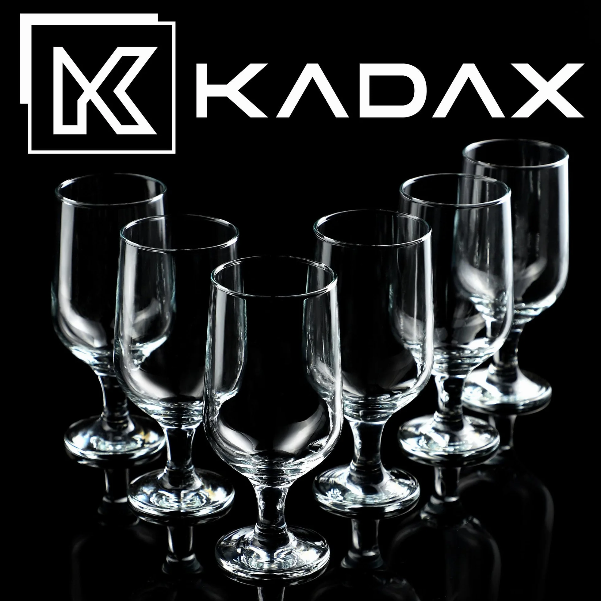 KADAX Zestaw 6 szt. Pokale do piwa 385 ml, szkło tulipany