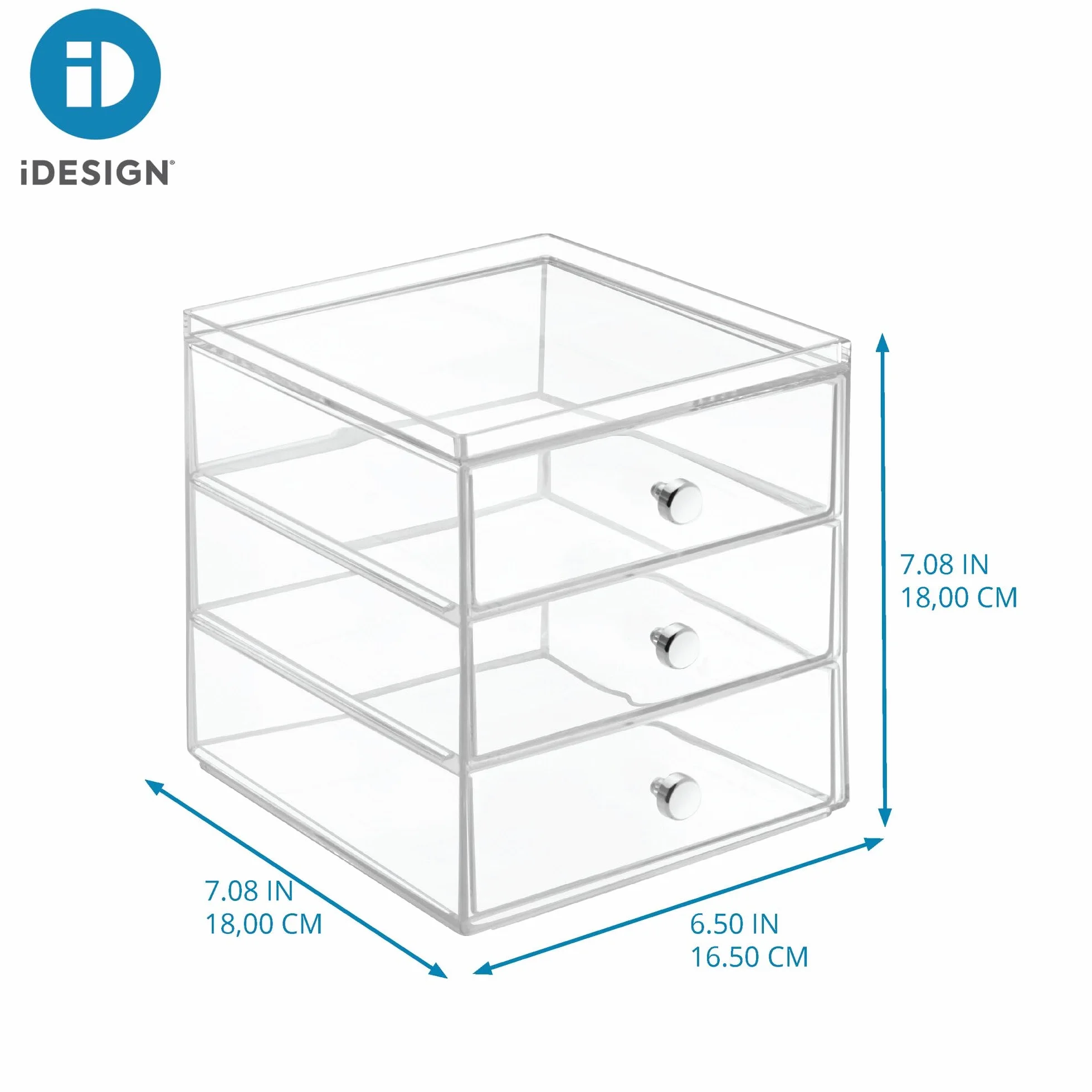 Idesign Organizer, Przezroczysty, 3 Szuflady