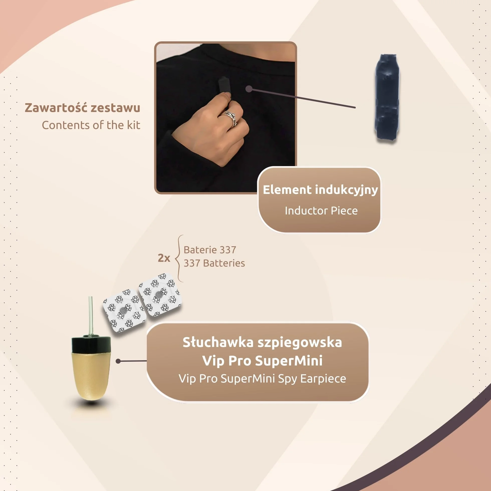 PingaOculto Słuchawka Szpiegowska Bluetooth Egzamin Ukryte Mini Niewidoczne Telefonu Mikrofonem - Słuchawki Szpiegowskie Bezprzewodowy Test (Słuchawka Szpiegowska Vip Pro SuperMini Kawałek Bluetooth)