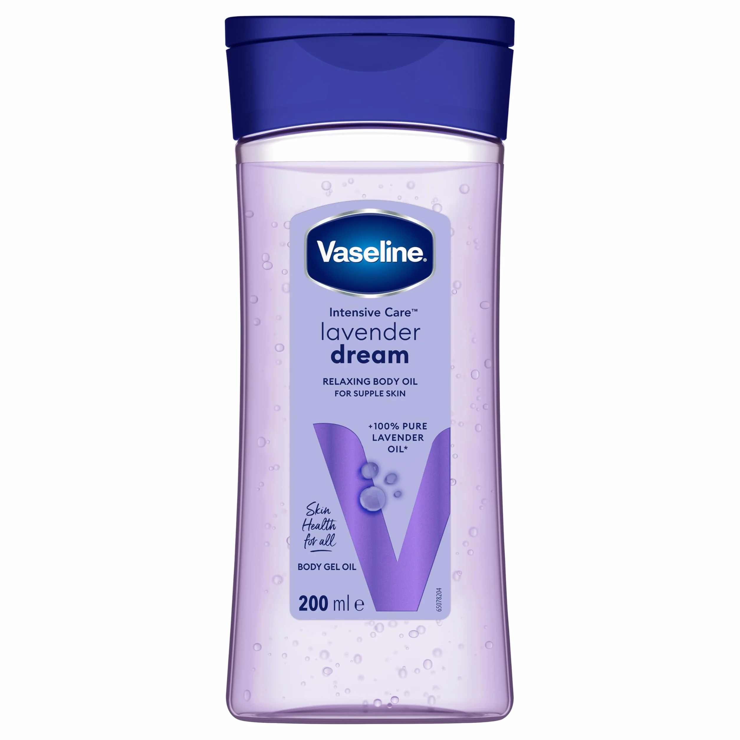 Vaseline Intensive Care Lavender Dream dla gładkiej skóry – relaksujący żel-olejek do ciała ze 100% czystym olejkiem lawendowym, 200 ml (1 x 200ml)