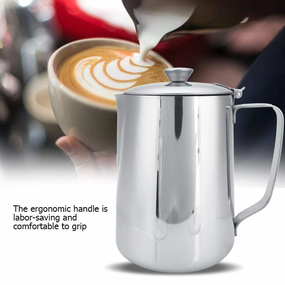 Nikou Kubek do piany ze stali nierdzewnej 1000 ml do kawy latte art