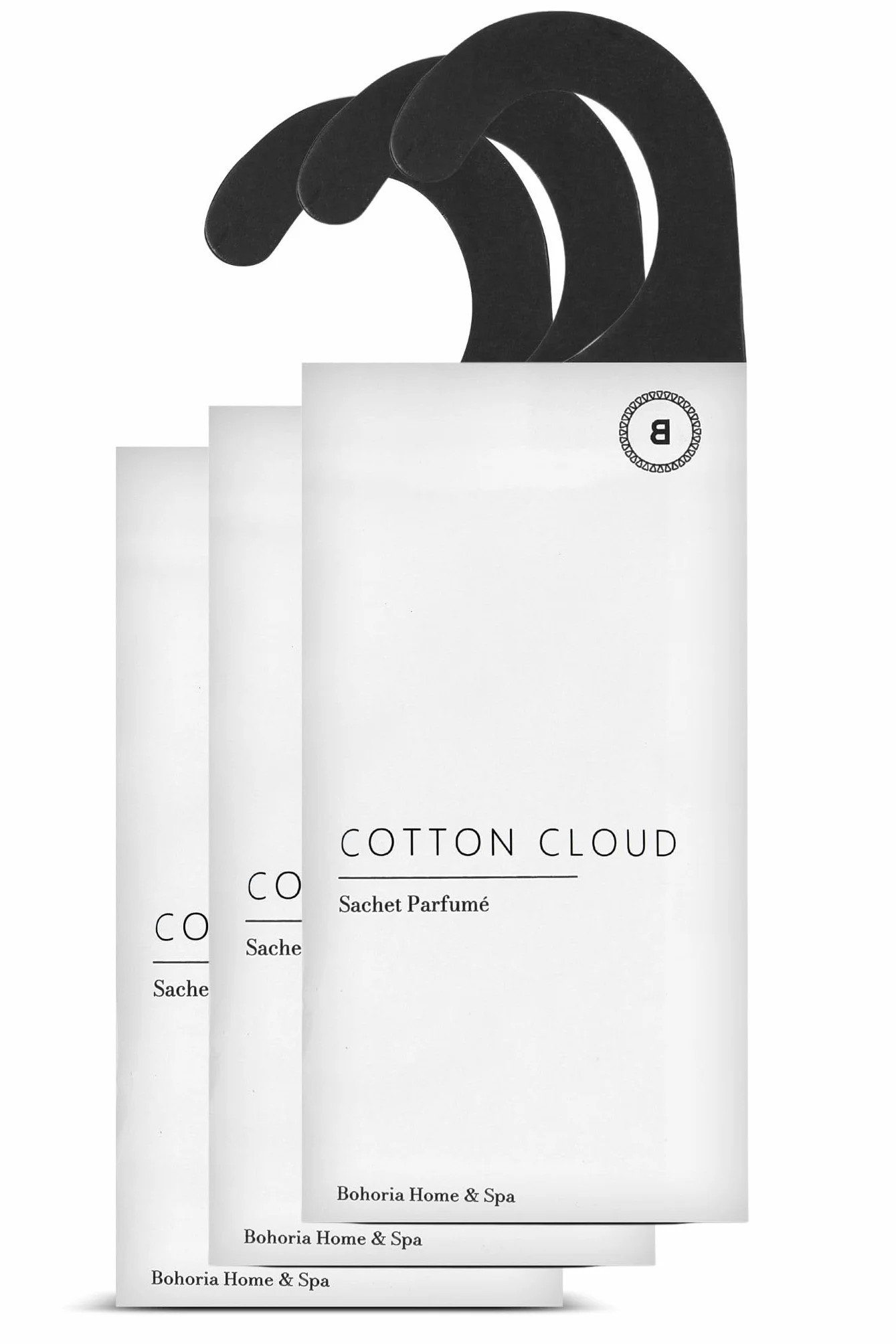 BOHORIA® Woreczki zapachowe do pomieszczeń, świeże pranie, 3 sztuki, zapach do pomieszczeń (Cotton Cloud, Pure Linen, Silk Stories, Oudh Obsessions, Fig Tree, Cashmere)