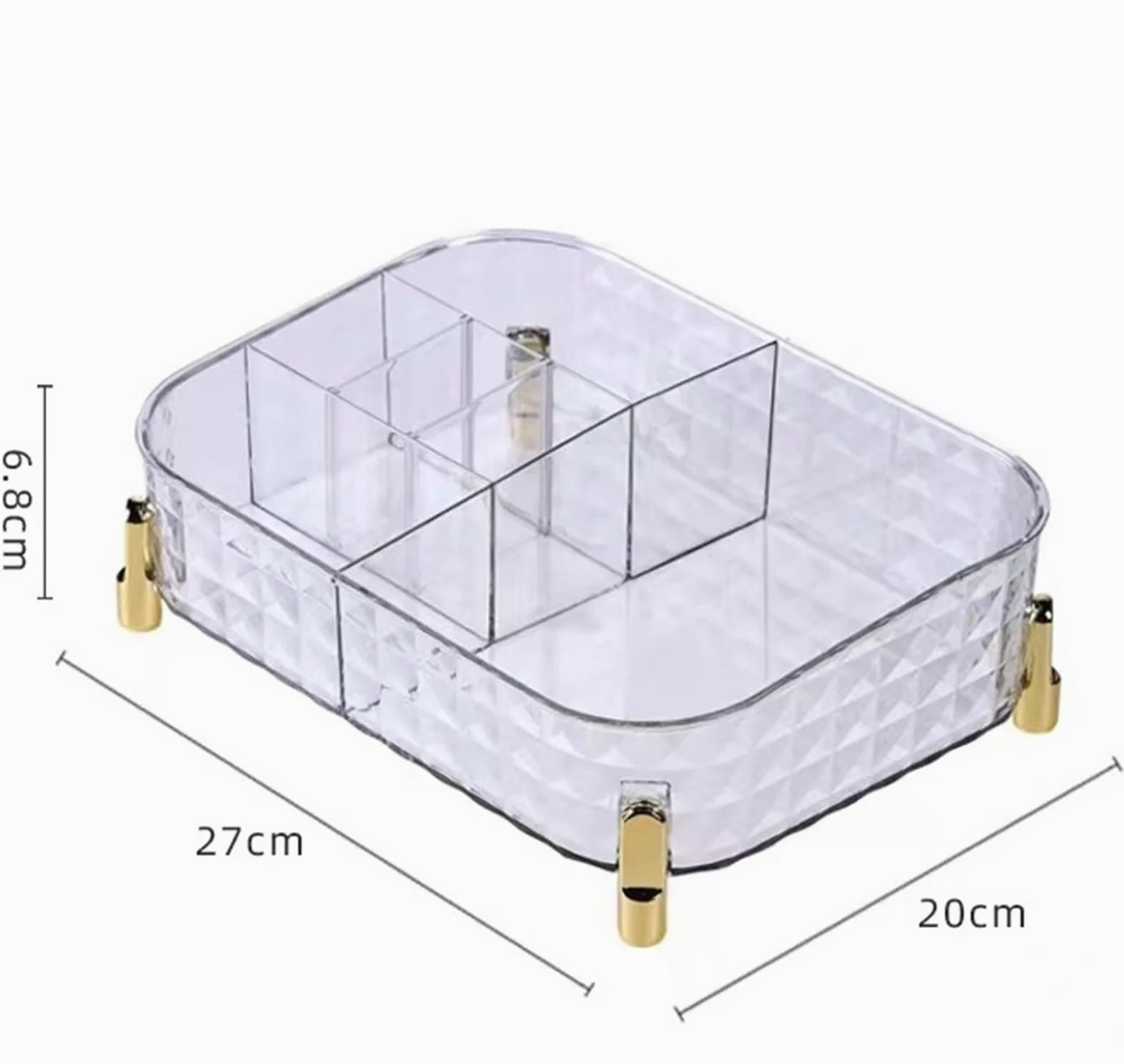 Stojak na Kosmetyki, Pudełka Do Przechowywania Kosmetyków Taca Organizer Makijażu Stojak Etui Na Pędzle Szminek Pielęgnacja Skóry Blat Roboczy(Transparent)