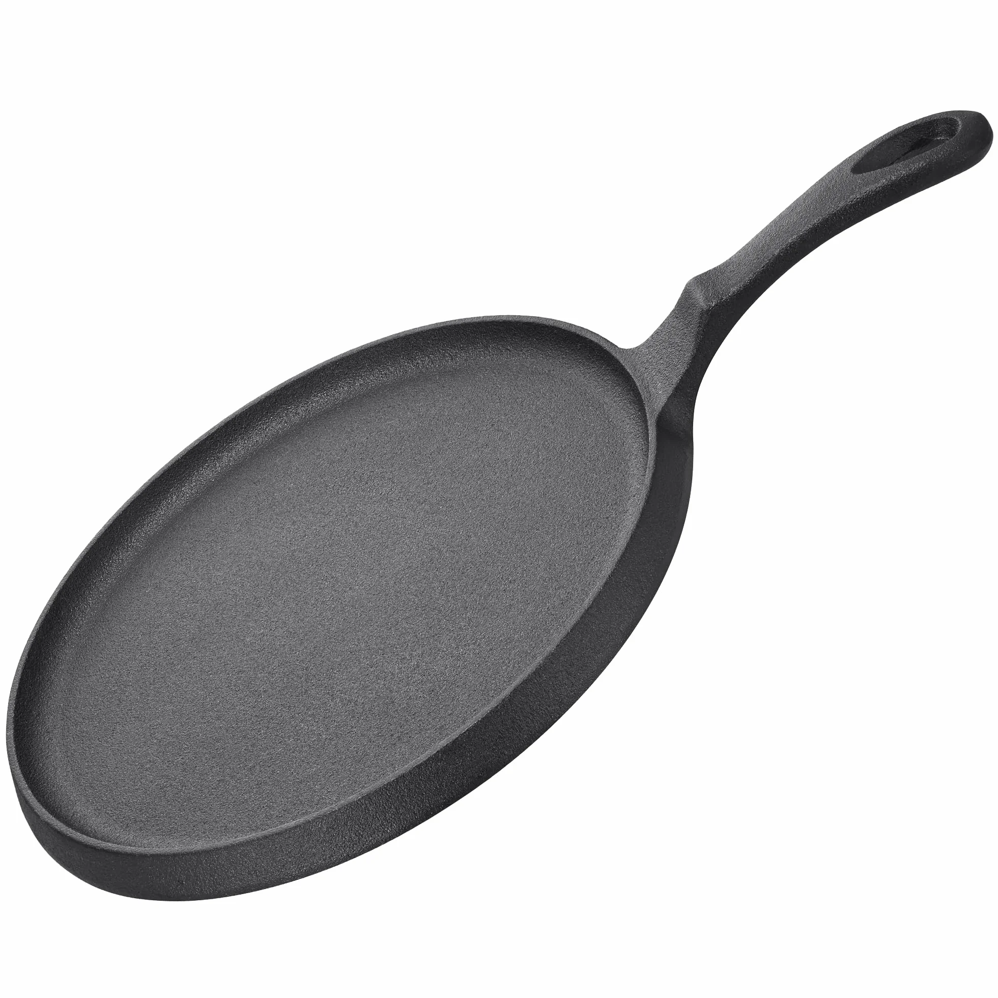 Navaris żeliwna patelnia do naleśników 25 cm z ergonomicznym uchwytem