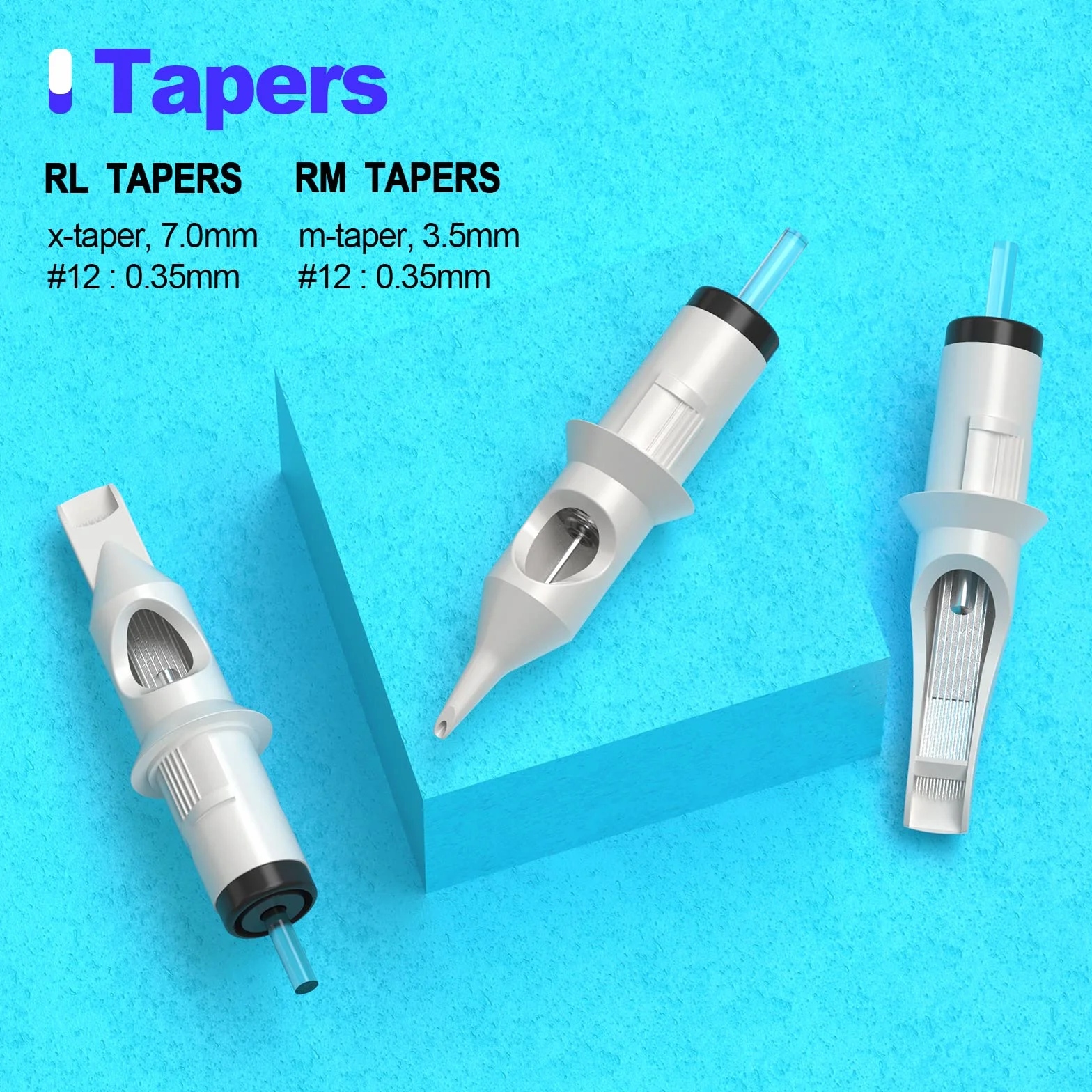 Igły do tatuażu Mix 20 szt. # 12 Bugpin Round Liner Curved Magnum Shader 3RL 5RL 7RL 9RL EN02D-20KIT-F