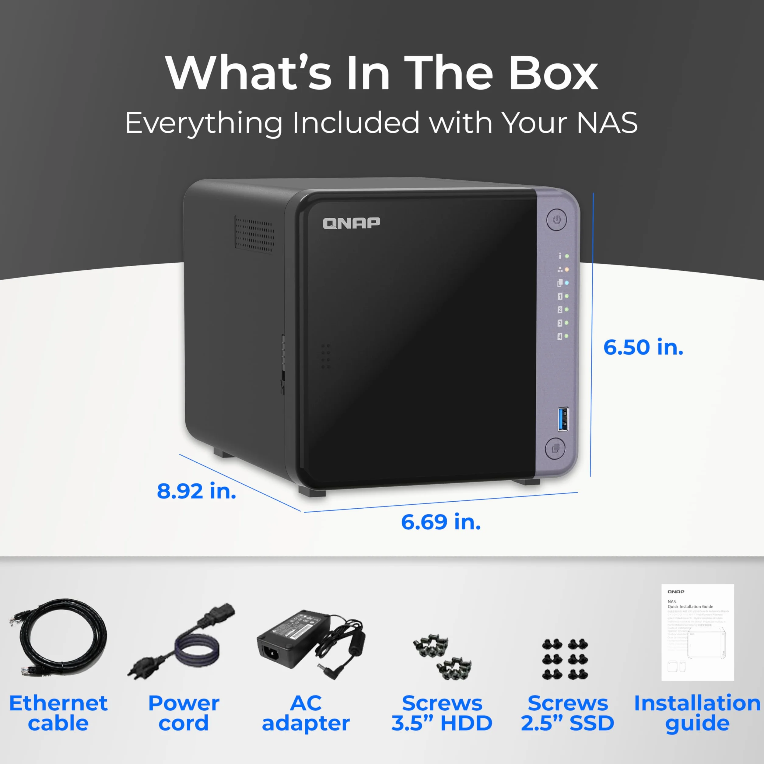 QNAP TS-432X-4G-US NAS 10GbE 4-kieszeniowy pulpit NAS z czterordzeniowym procesorem Alpine AL524 ARM i 4 GB DDR4 RAM (bez płyty)