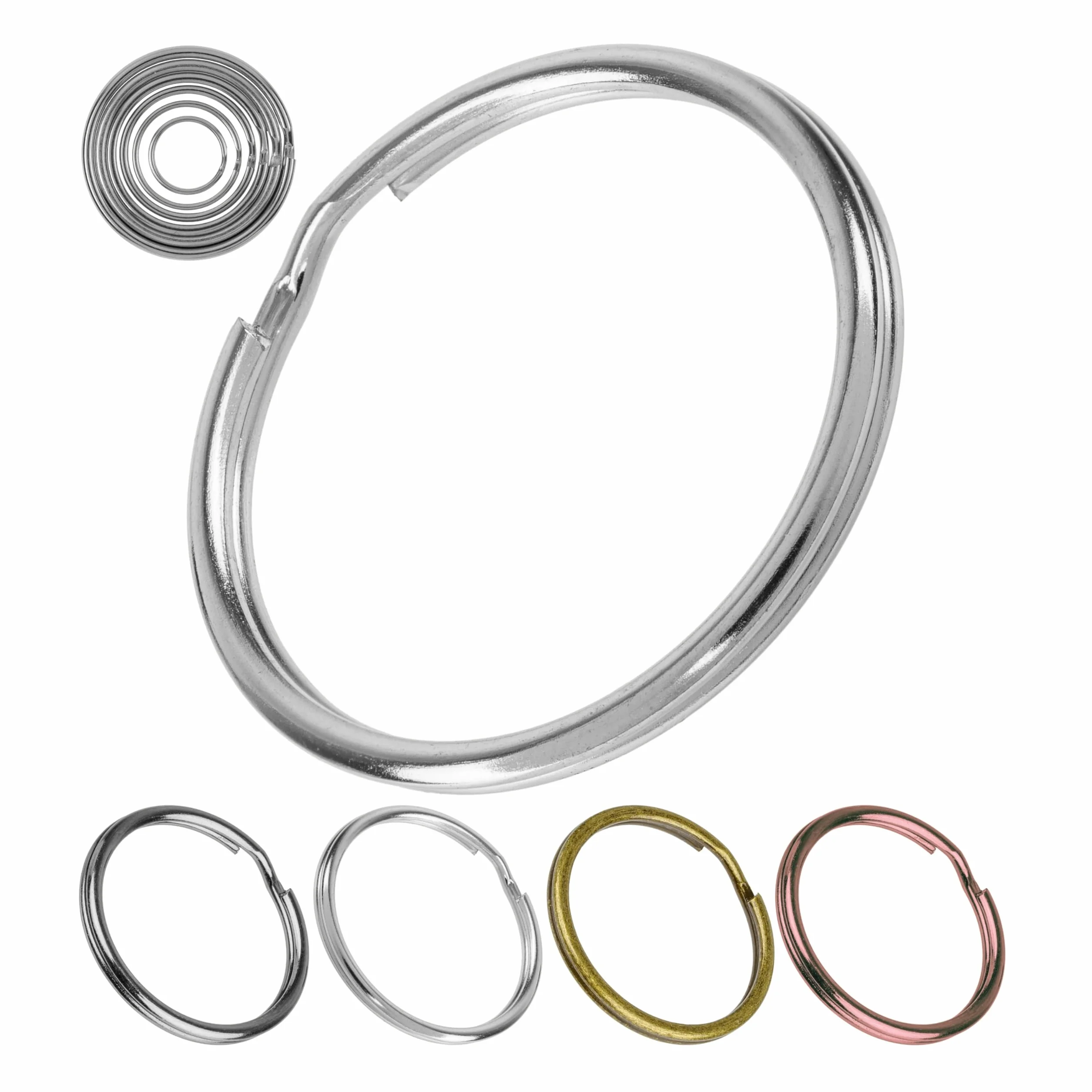 Breloczki do kluczy z hartowanego metalu średnica 50 mm 12 sztuk