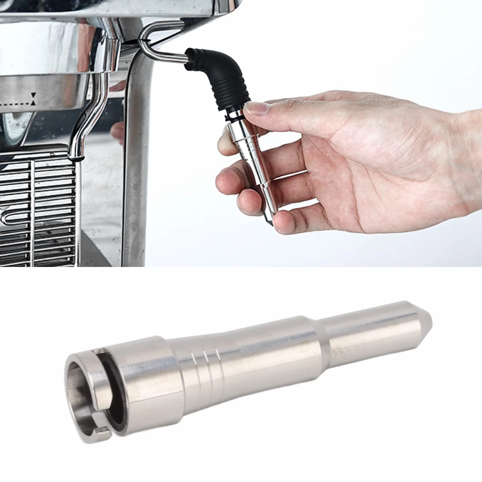 Dysza parowa do ekspresu do kawy Delonghi, Dysza parowa ze stali nierdzewnej do ECP3420 310 330, EC680 685, EC9335, 9665, ECAM22.110.SB, Wylewka do ekspresu do kawy