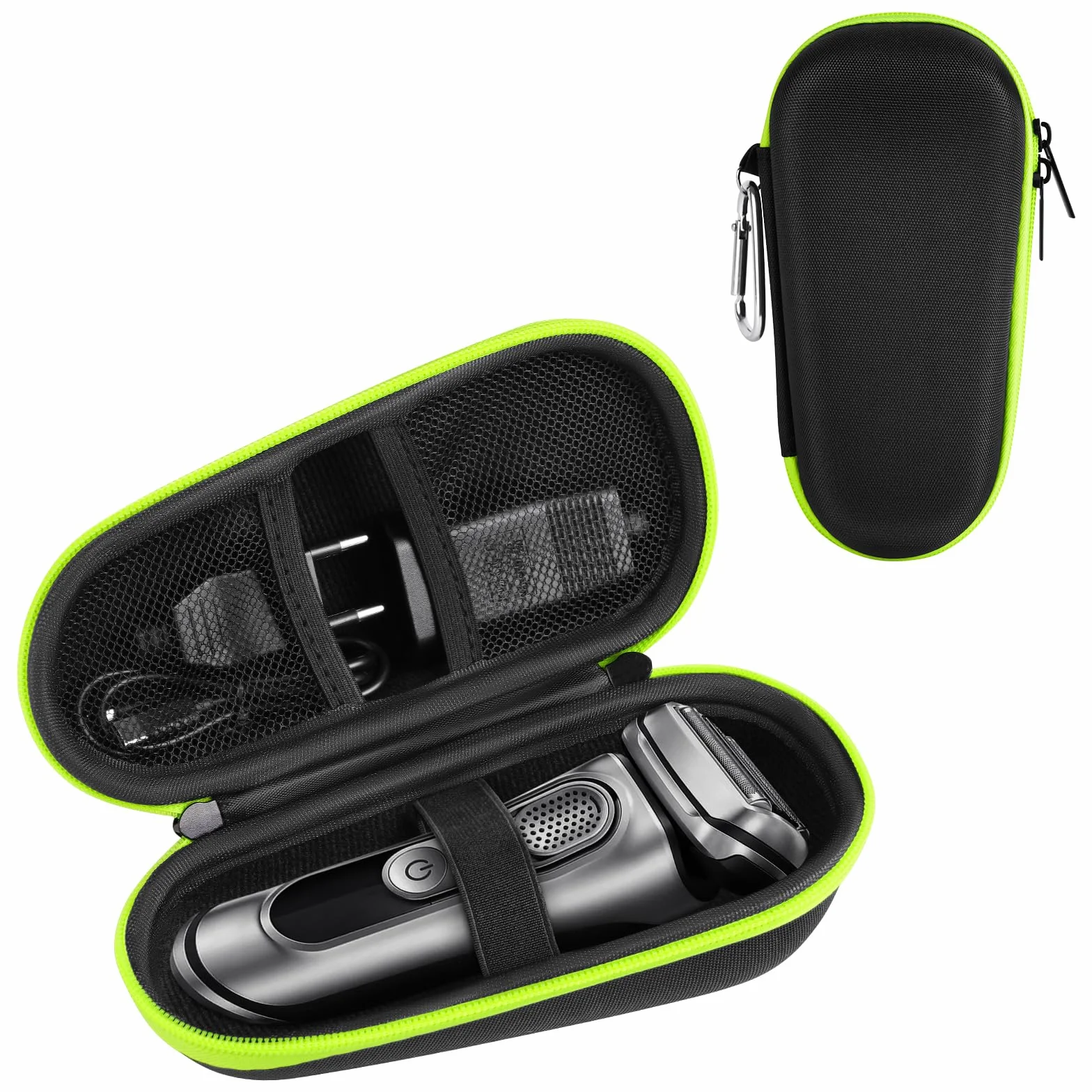Torba podróżna do golarki elektrycznej Braun Series 3, seria 5, seria 6, seria 7, seria 8, seria 9, przenośna obudowa golarki elektrycznej, twarda torba podróżna z pianki EVA, zielona