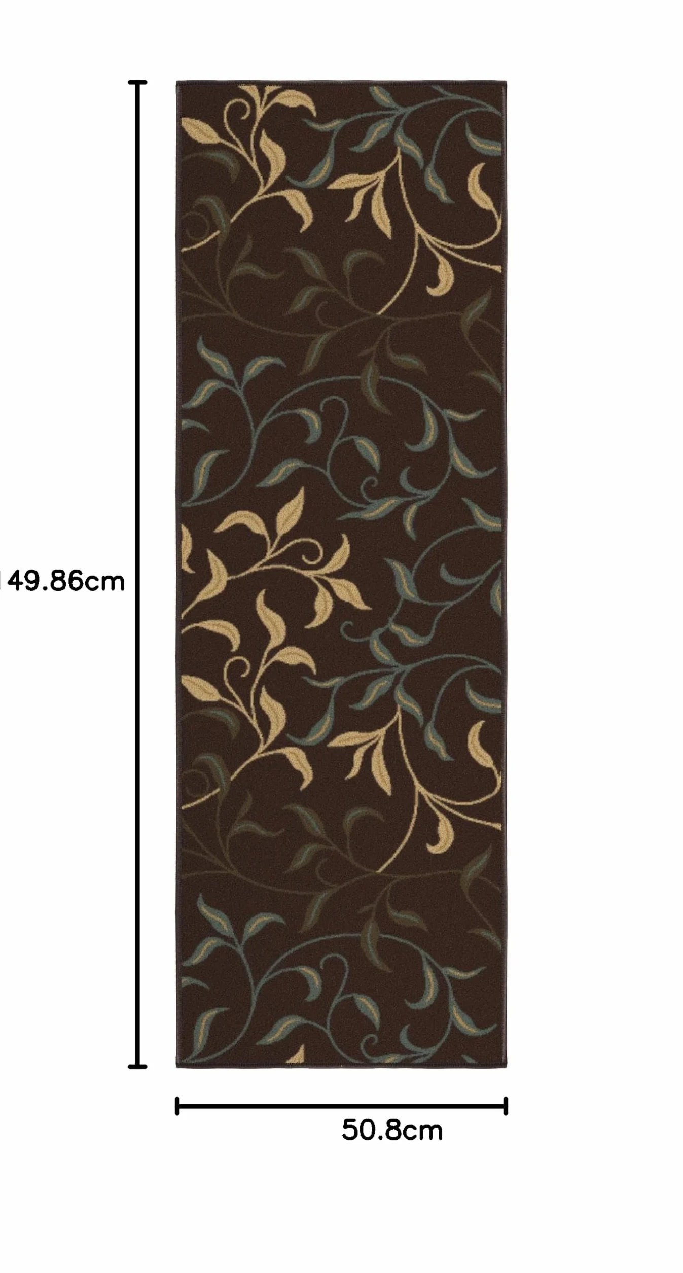 Ottomanson Ottohome Collection dywan z gumowym spodem 50x150 cm brązowy