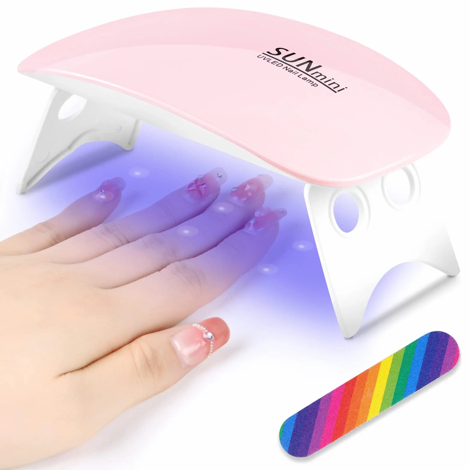 URAQT Profesjonalna lampa UV Led do półtrwałych żelowych paznokci, przenośna maszyna składana, suszarka USB do domu i salonu, idealna do domu i salonu, idealna do żelowych paznokci i wszelkiego