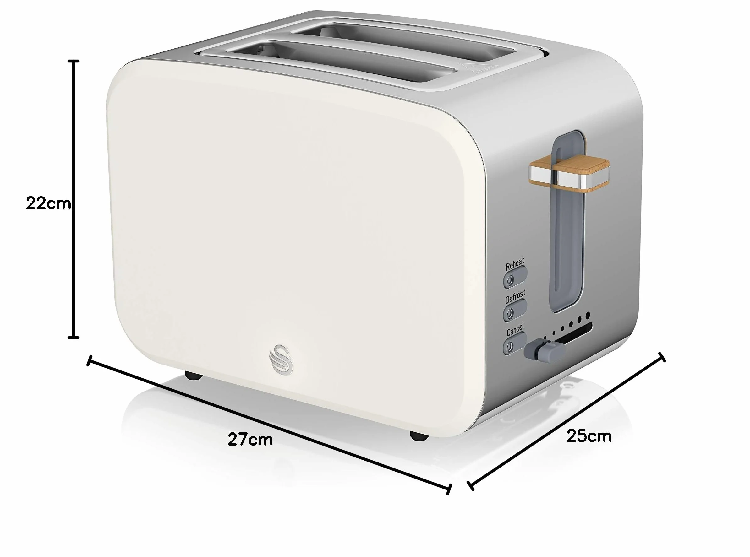 Swan Nordic Set czajnik śniadaniowy bezprzewodowy 1,7 l 2200 W 2 kromki 3 funkcje biały