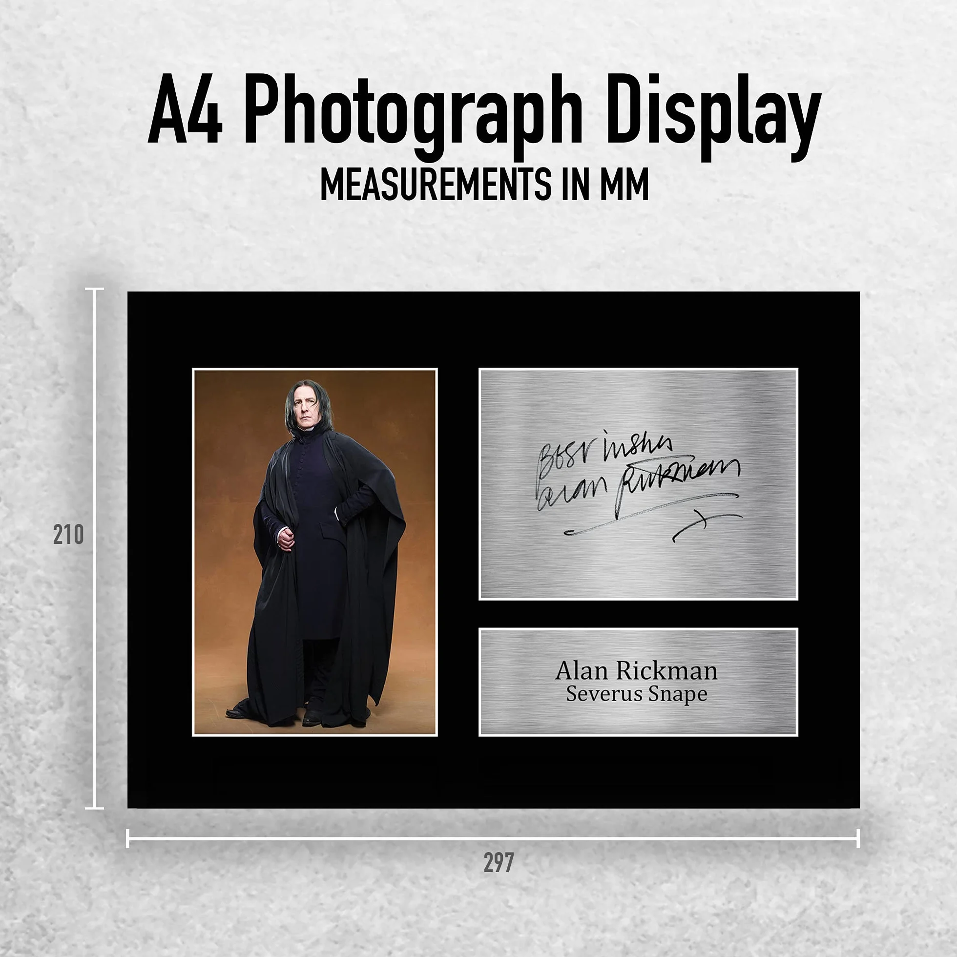Alan Rickman Severus Snape Harry Potter A4 autograf prezent dla fanów