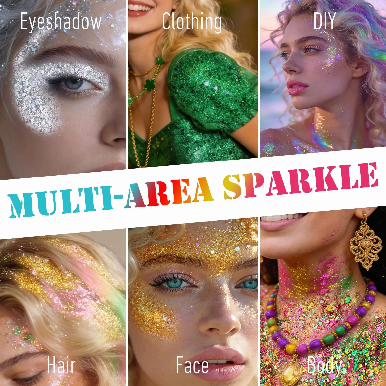 Prreal Fantasy Body Glitter Stick, Chunky Face Glitter Makeup for Kids and Women, holograficzne cekiny do rave accessories, Singer Concert Hair Sparkles Carnival Festival Stroje dla kobiet, 14