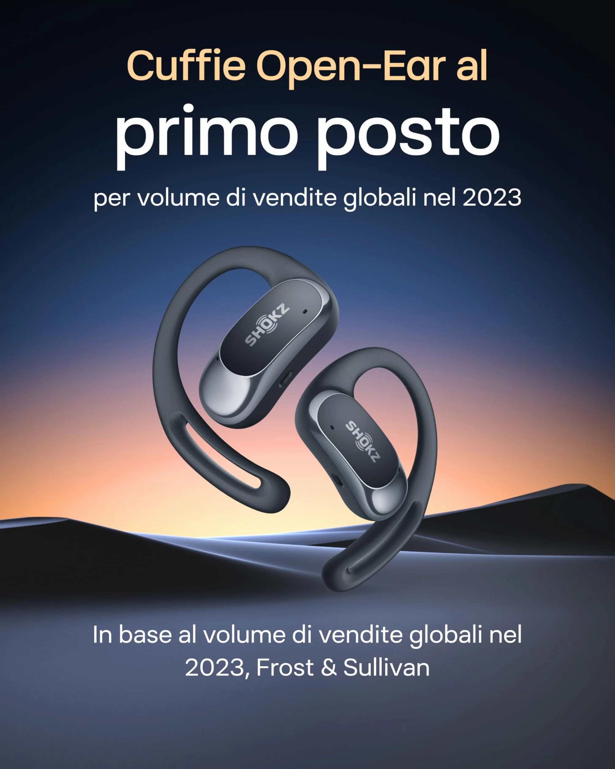 SHOKZ OpenFit Air Open-Ear Słuchawki, Bezprzewodowe Bluetooth Oordopki z Mikrofonem, Oordopki z Lekkimi Oporami, Szybkie Ładowanie, 28h Czasu Pracy, IP54 Wodoszczelność do Ćwiczeń - Czarny