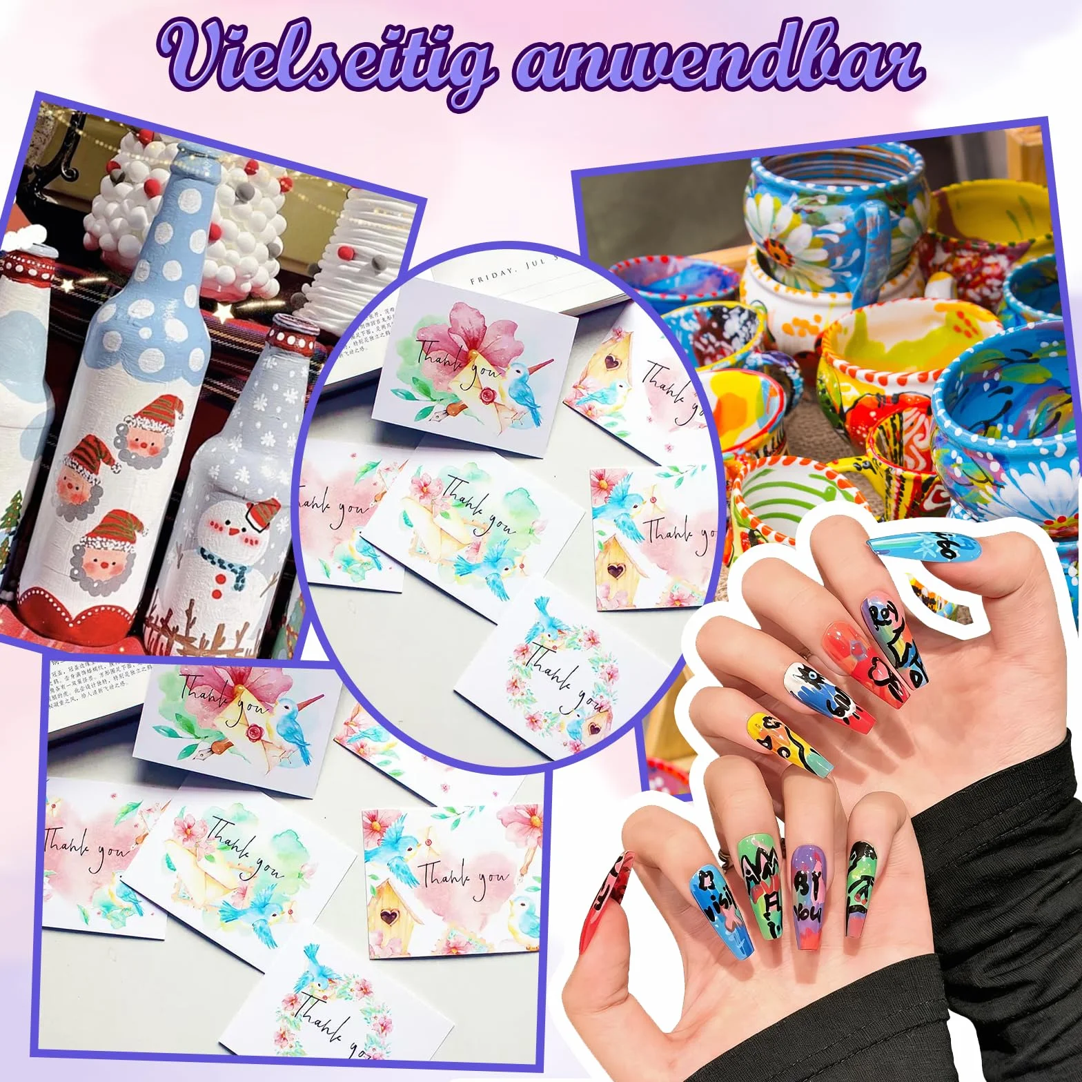 Zestaw 12 kolorowych pisaków do paznokci, 3D Nail Art Pen szybkoschnące pisaki do paznokci, wodoodporne, "zrób to sam" do malowania paznokci, graffiti, pędzelek do zdobienia paznokci, piękna