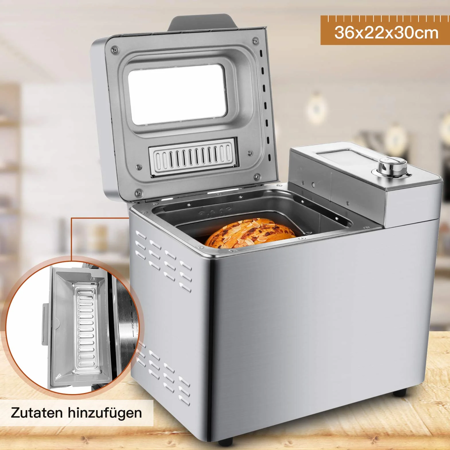 Nictemaw Backmeister automat do pieczenia chleba ze stali nierdzewnej 550 W 25 programów