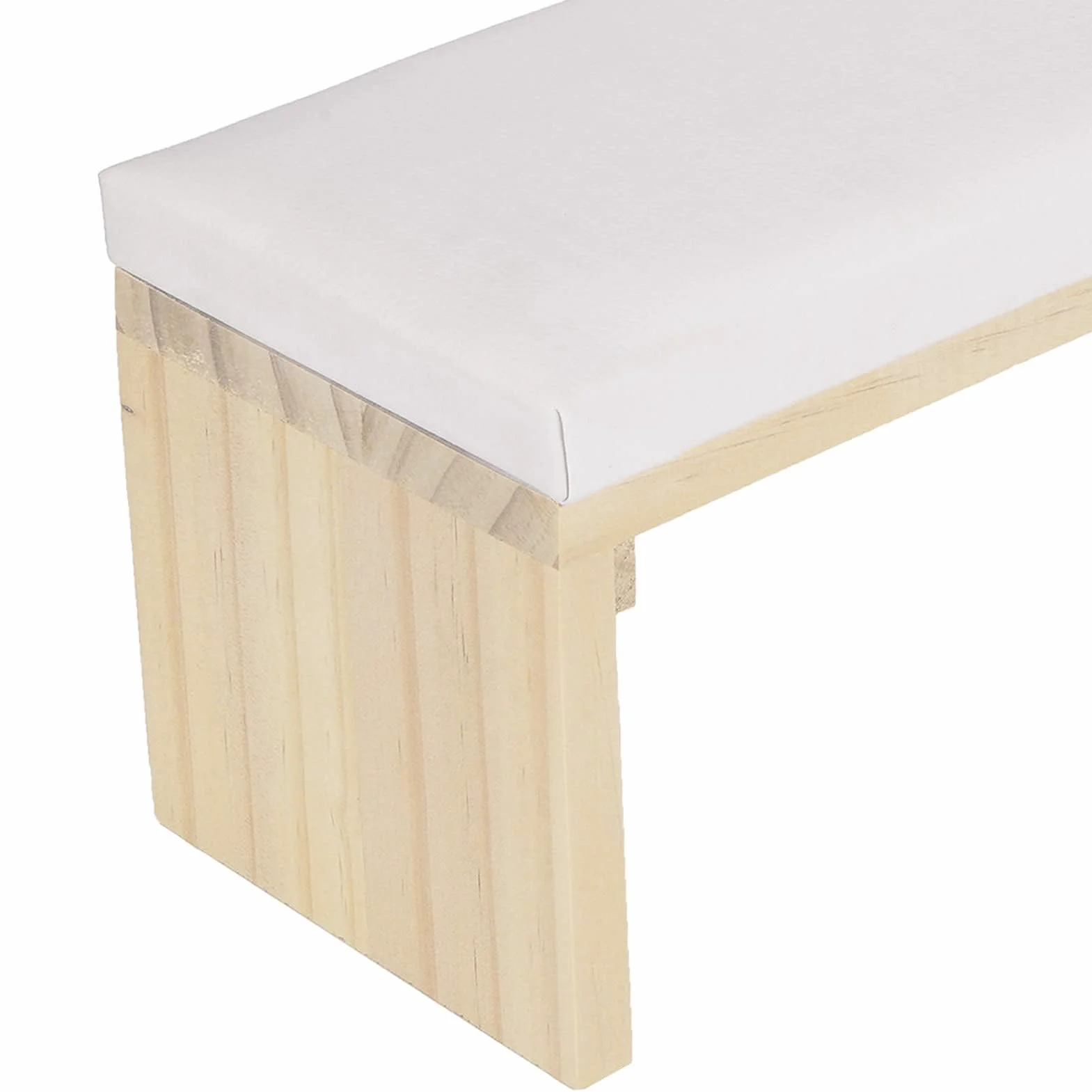 Manicure Stojak do paznokci, poduszka skórzany, drewno + skóra PU, podparcie nadgarstka, uchwyt na poduszkę, biały, 30 x 12 x 13 cm