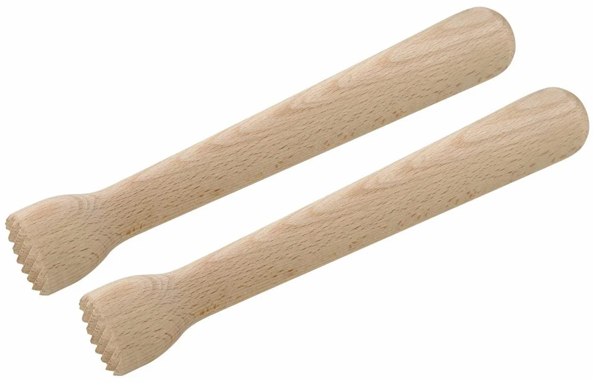 Tłuczki barmańskie drewniane brązowe 22 cm 2 sztuki