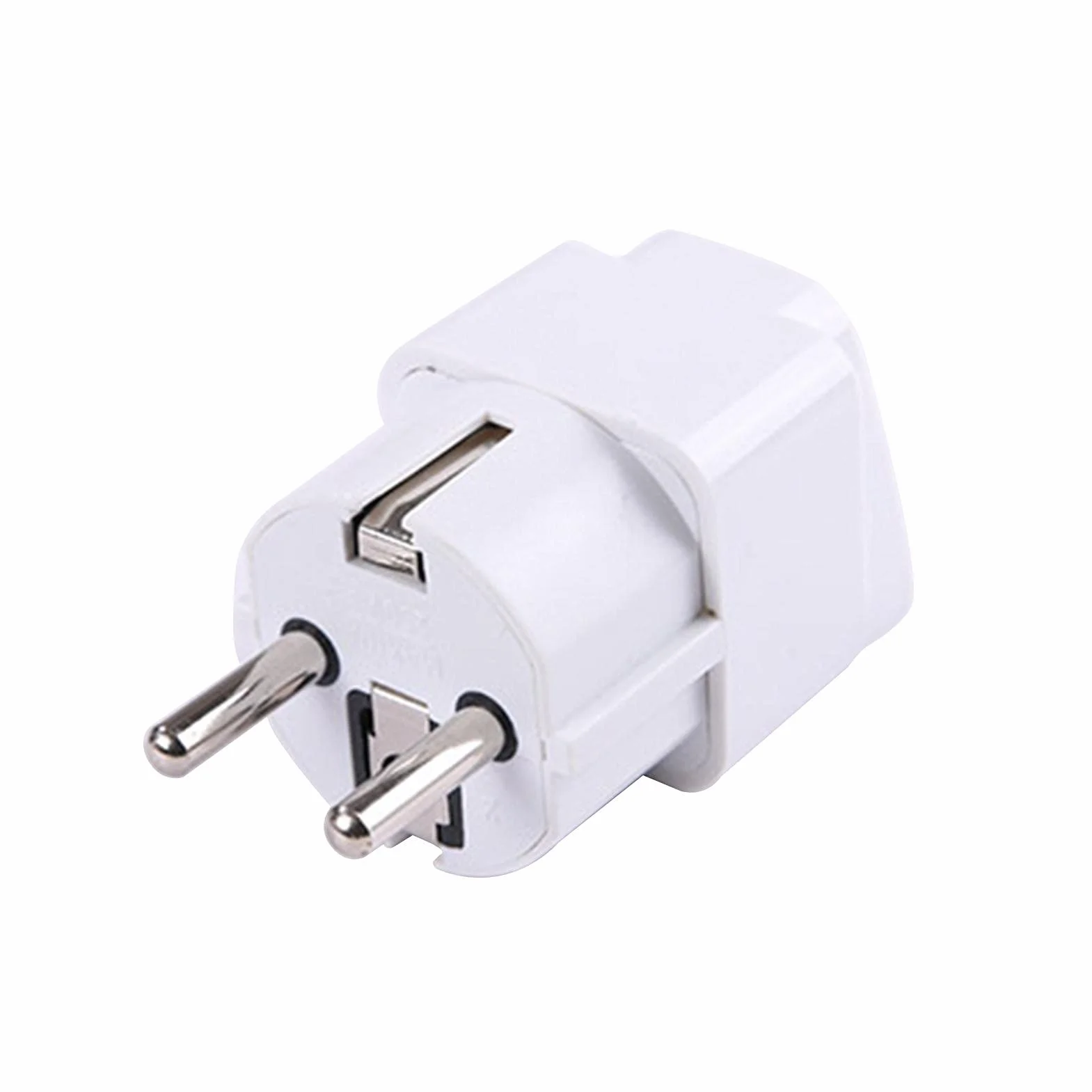 BOROCOus to EU adapter wtyczka, uniwersalny adapter AC 250 V 10 A prąd UE, konwersja europejska wtyczka sieciowa UK na UE (biała)