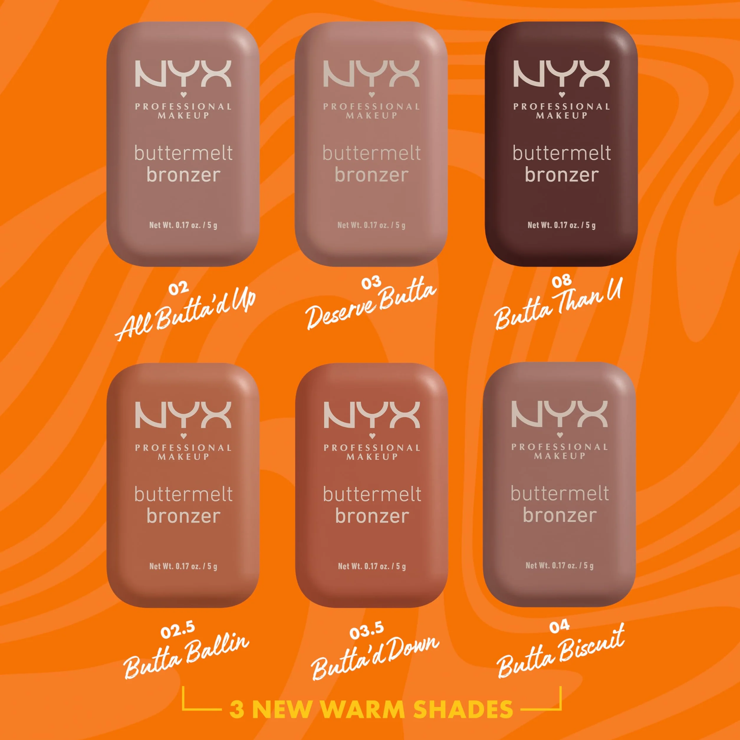 NYX Professional Makeup Buttermelt Bronzer, puder do opalania, czas do 12 godzin, bez plam, nie przenosi się, ton: Butta Biscuit, 5 g
