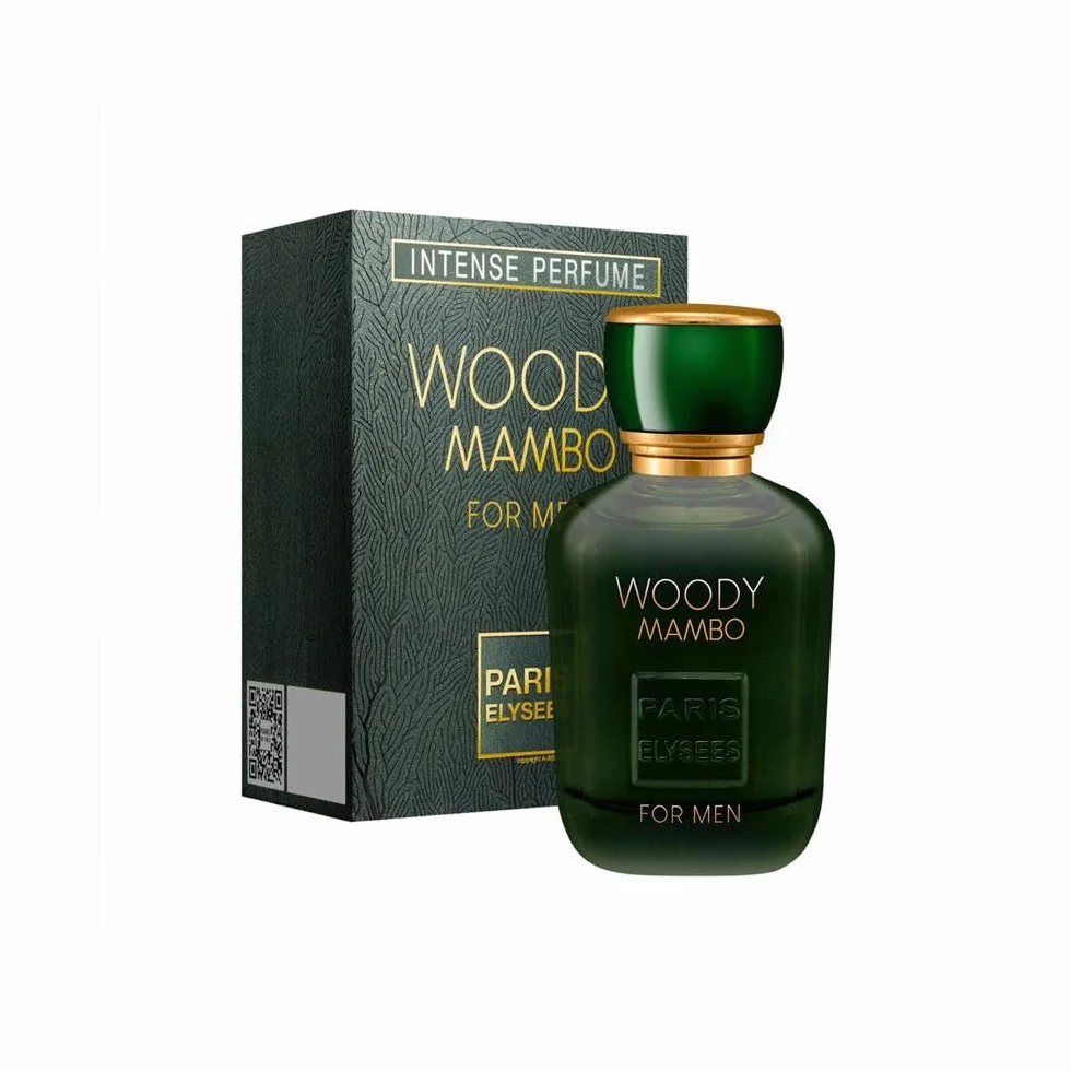 PARIS ELYSEES - Woody Mambo - Eau de Toilette - Perfum Mężczyzna - Aromatyczny - Nuty wody morskiej, lawendy i mięty - Atomizer 100ml - Zawiera metalowy flakon podróżny 5ml