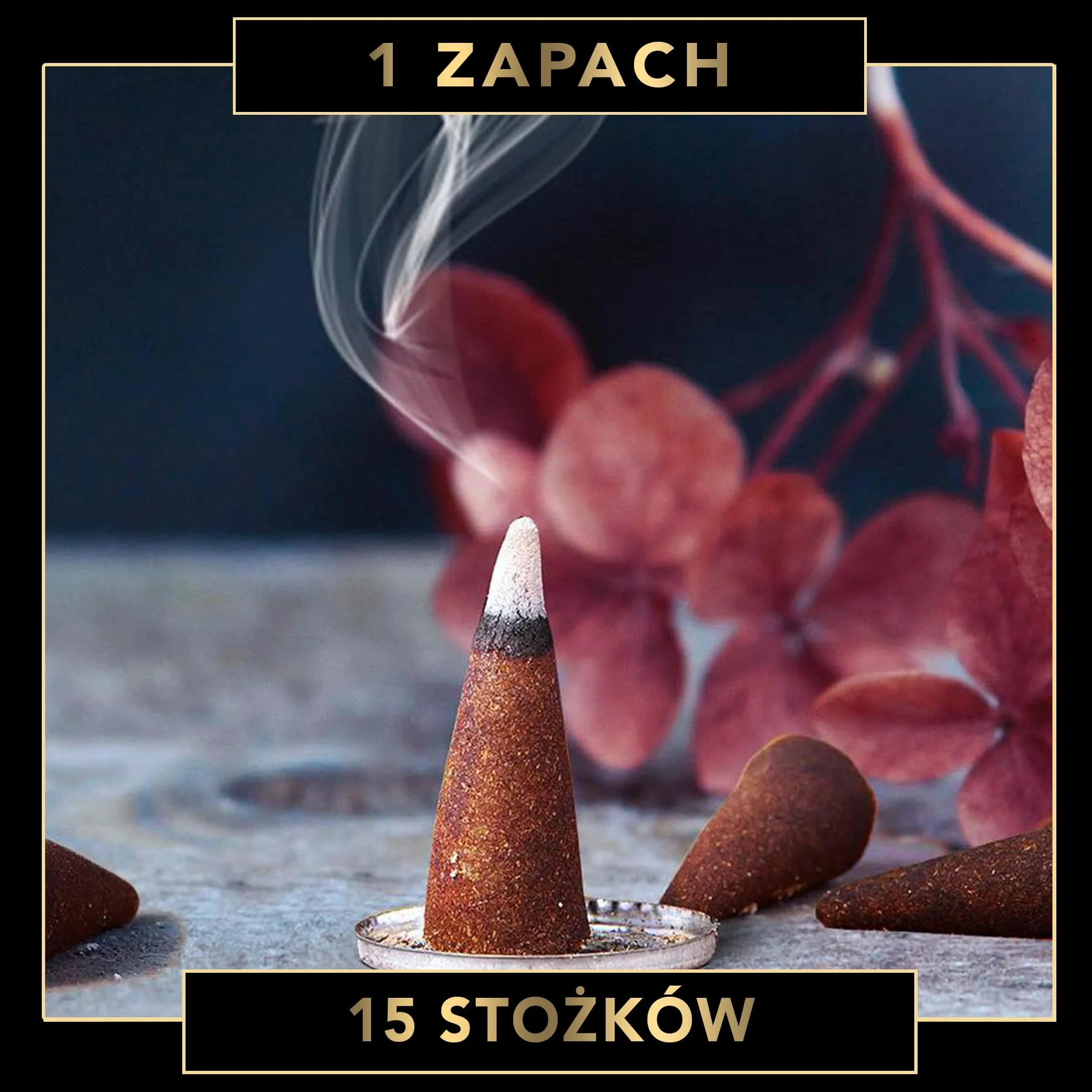 Fumino Zapach Kalifornijskiej Białej Szałwii Kadzidełka Stożkowe z Przepływem Zwrotnym 15 sztuk Masala Agarbatti Joss