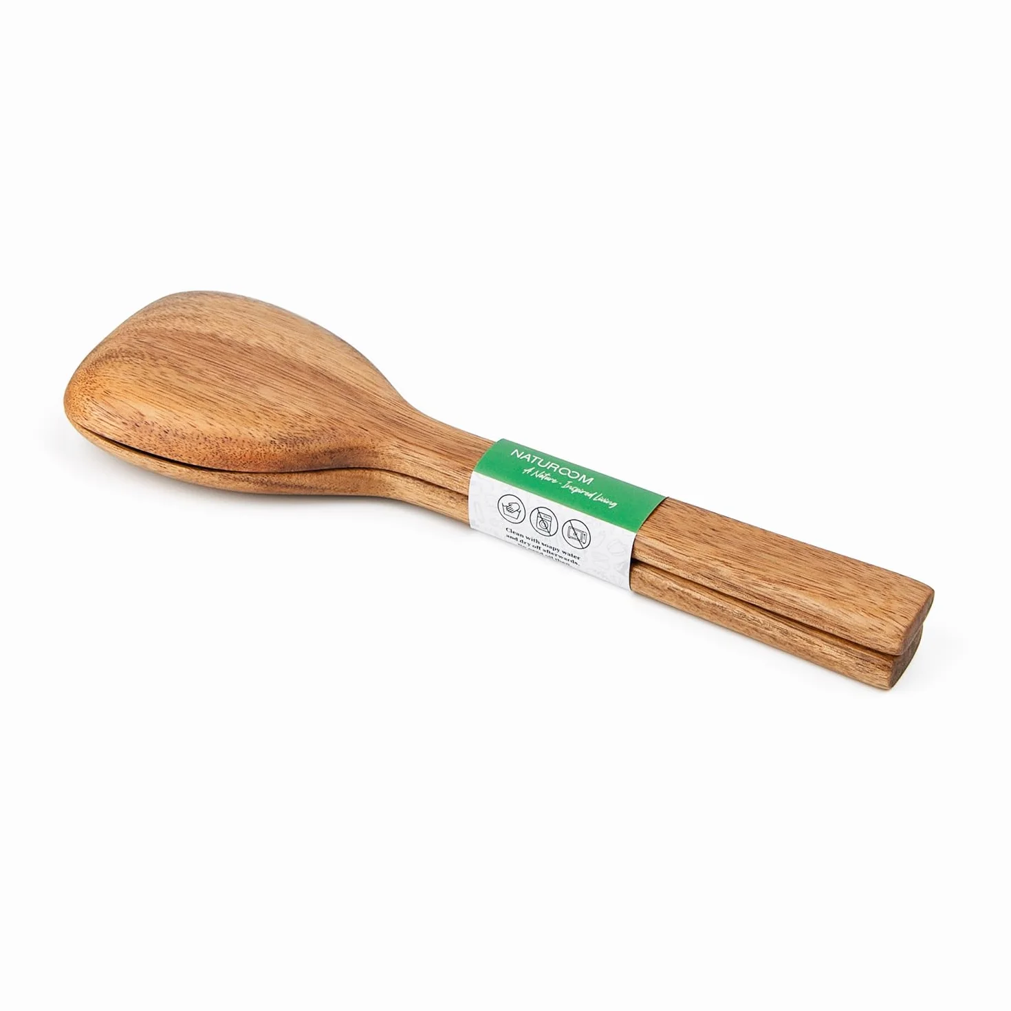 Naturoom Zestaw 2 szt. do serwowania sałatek z drewna akacjowego 25 cm