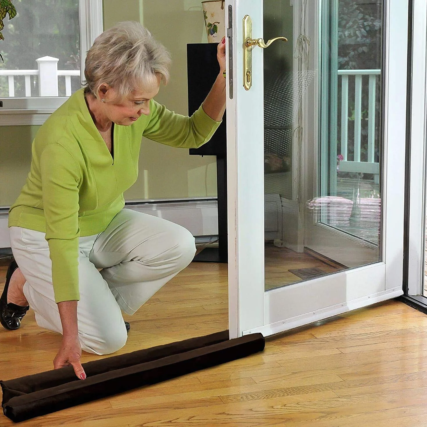 Ram Draft Excluder Black Dwustronna listwa izolacyjna Uszczelka do drzwi 90 cm