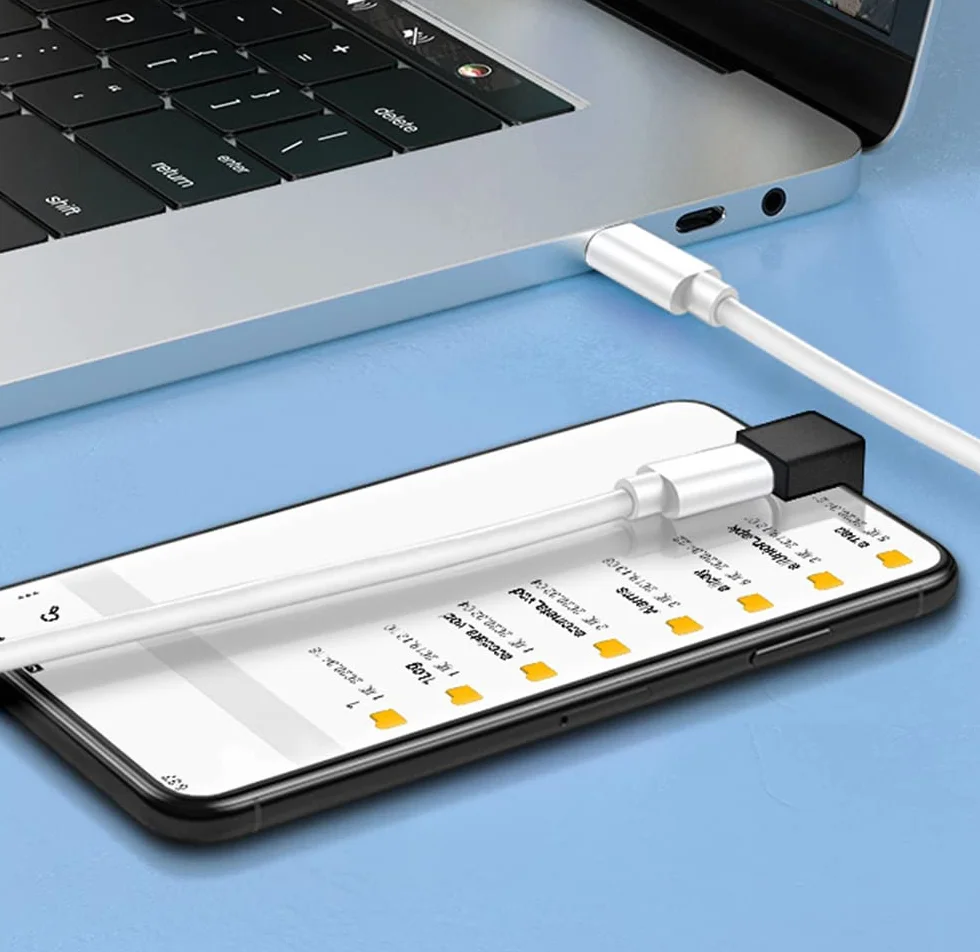 Adapter USB C w kształcie litery U 180 stopni (2 sztuki), USB-C 3.1 żeński adapter kątowy OTG, Kompatybilny z MacBook, Switch, iPhone 17/16/15, iPad, Samsung Galaxy S25 S24 S23 A56 A36 A16, telefonami
